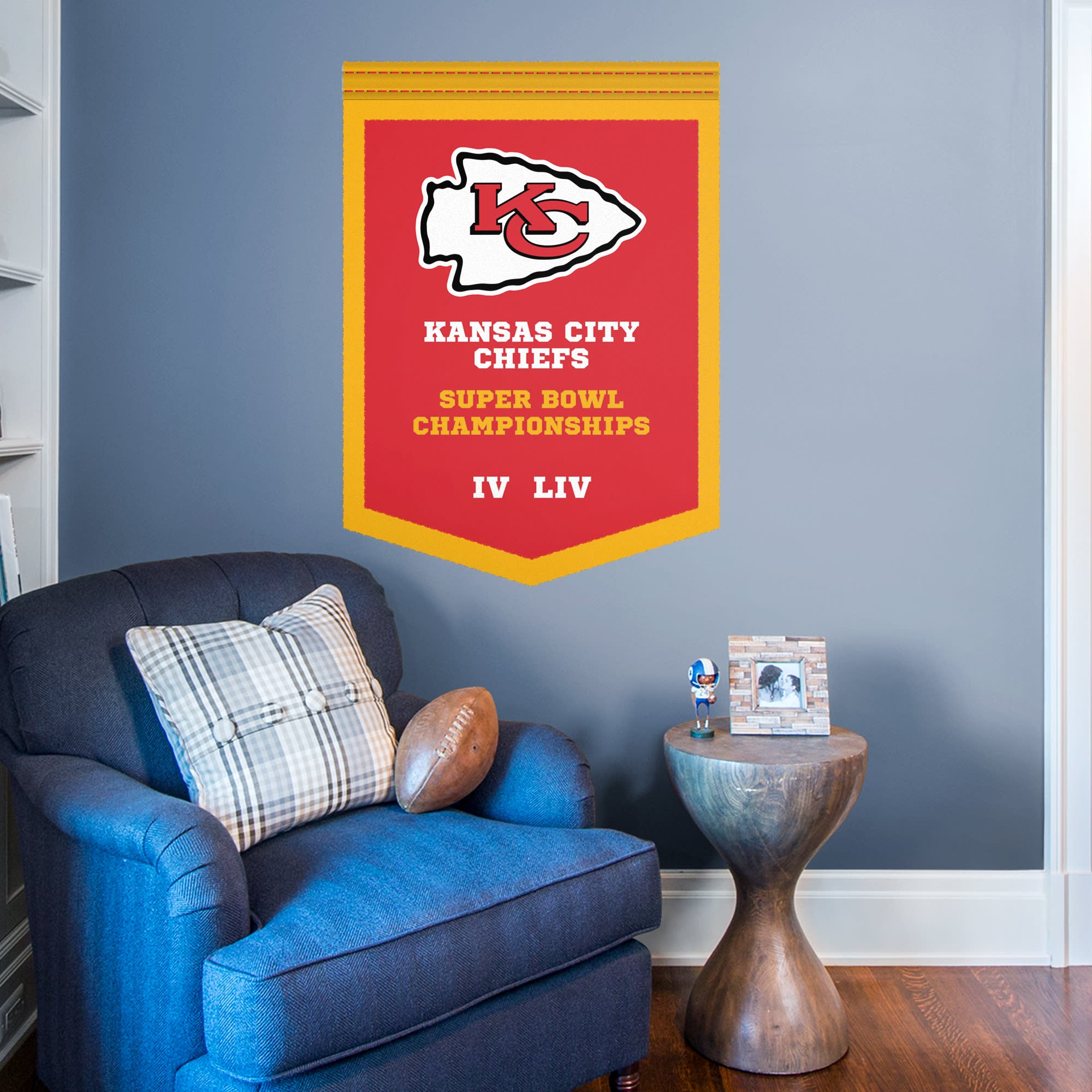 Kansas City Chiefs: Super Bowl Champions Banner - Officially Licensed NFL Removable Wall Decal 34.0"W x 48.0"H by Fathead | Viny