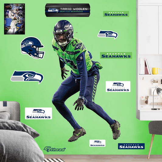 D.K. Metcalf 2020 Green Jersey - NFL Removable Wall Decal Large