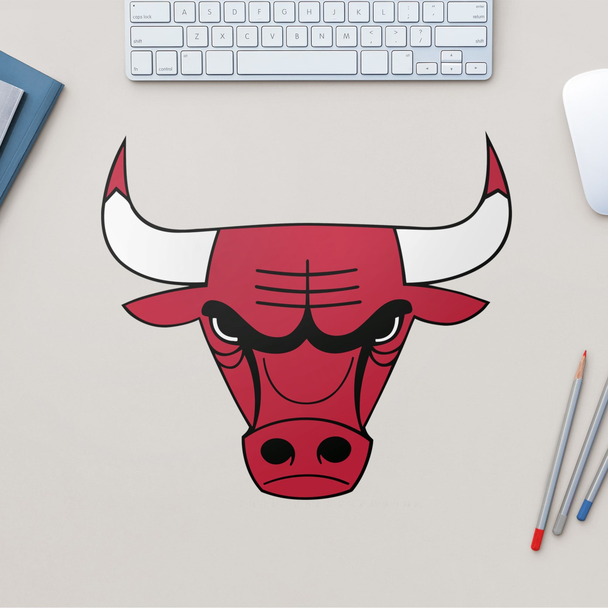 Chicago Bulls: Logo - Officially Licensed NBA Removable Wall Decal Large by Fathead | Vinyl