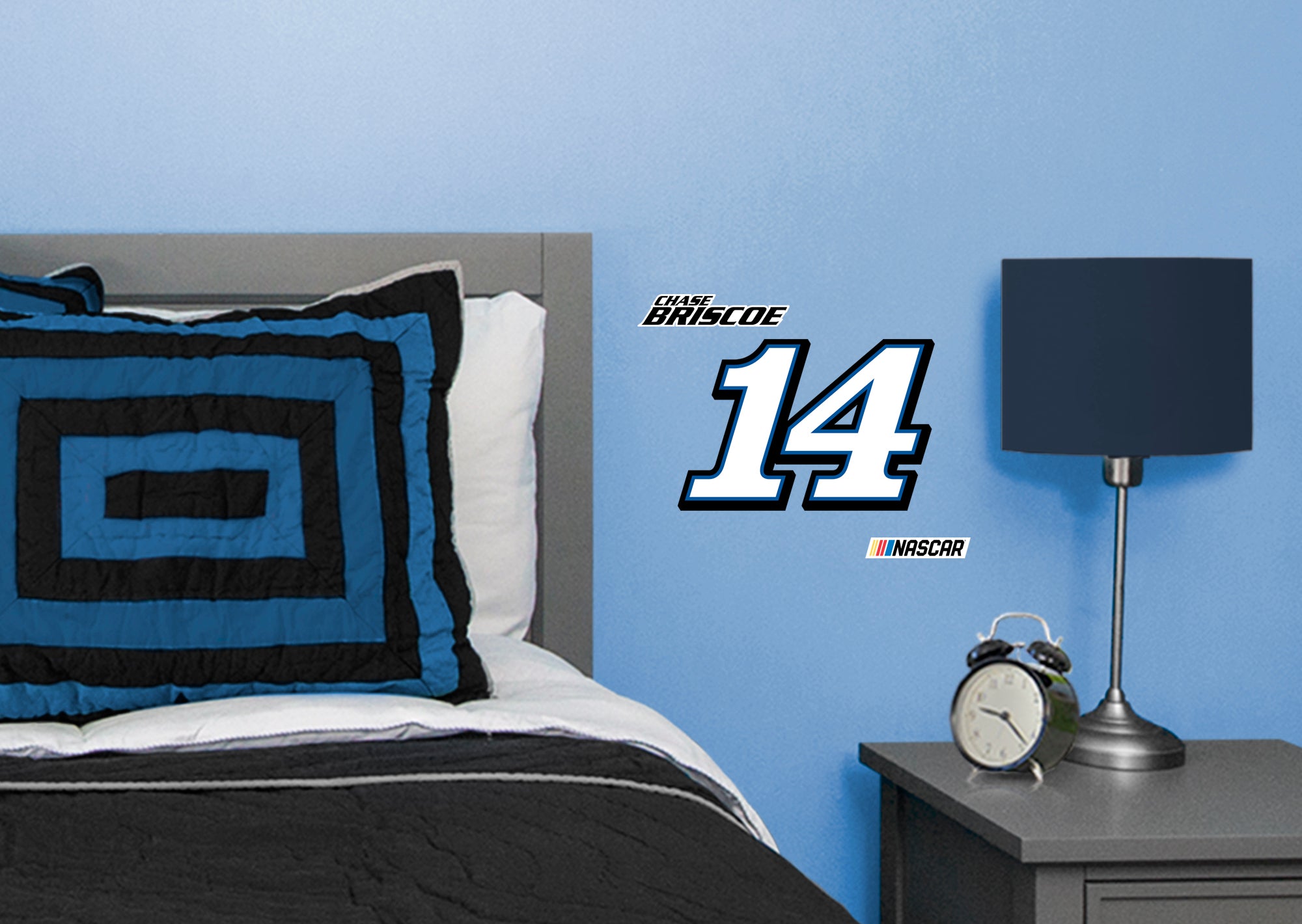 Chase Briscoe 2021 #14 Logo - Officially Licensed NASCAR Removable Wall Decal Large by Fathead | Vinyl