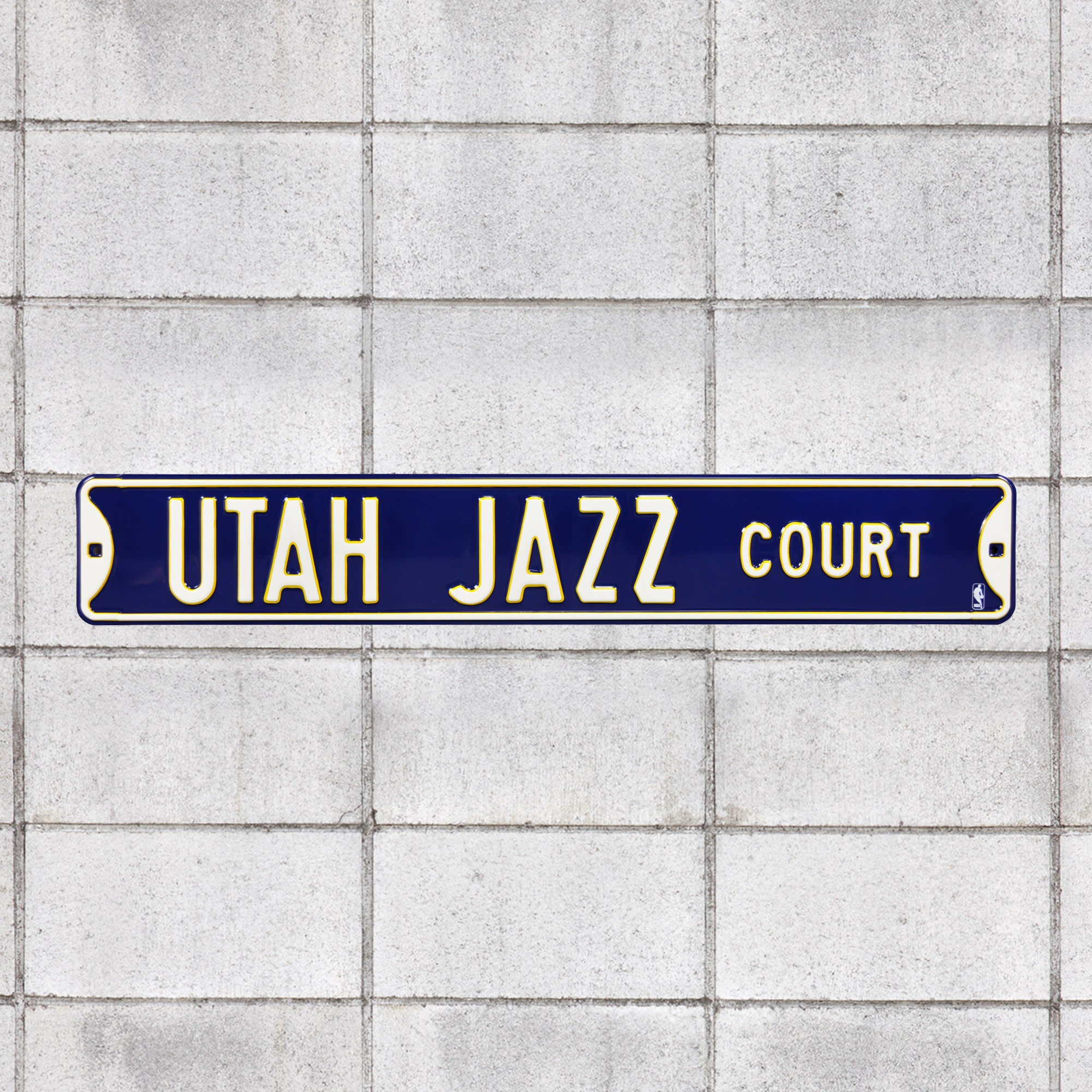 Utah Jazz: Court - Officially Licensed NBA Metal Street Sign by Fathead | 100% Steel