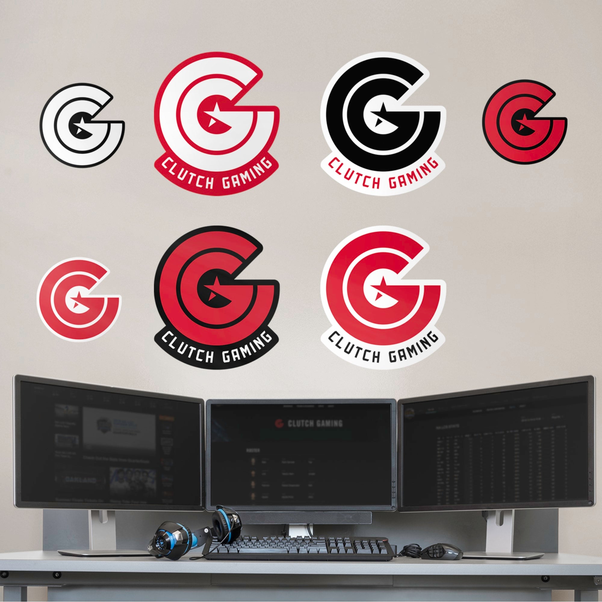 Clutch Gaming: Logo Collection - Officially Licensed Removable Wall Decal 16.5"W x 19.0"H by Fathead | Vinyl