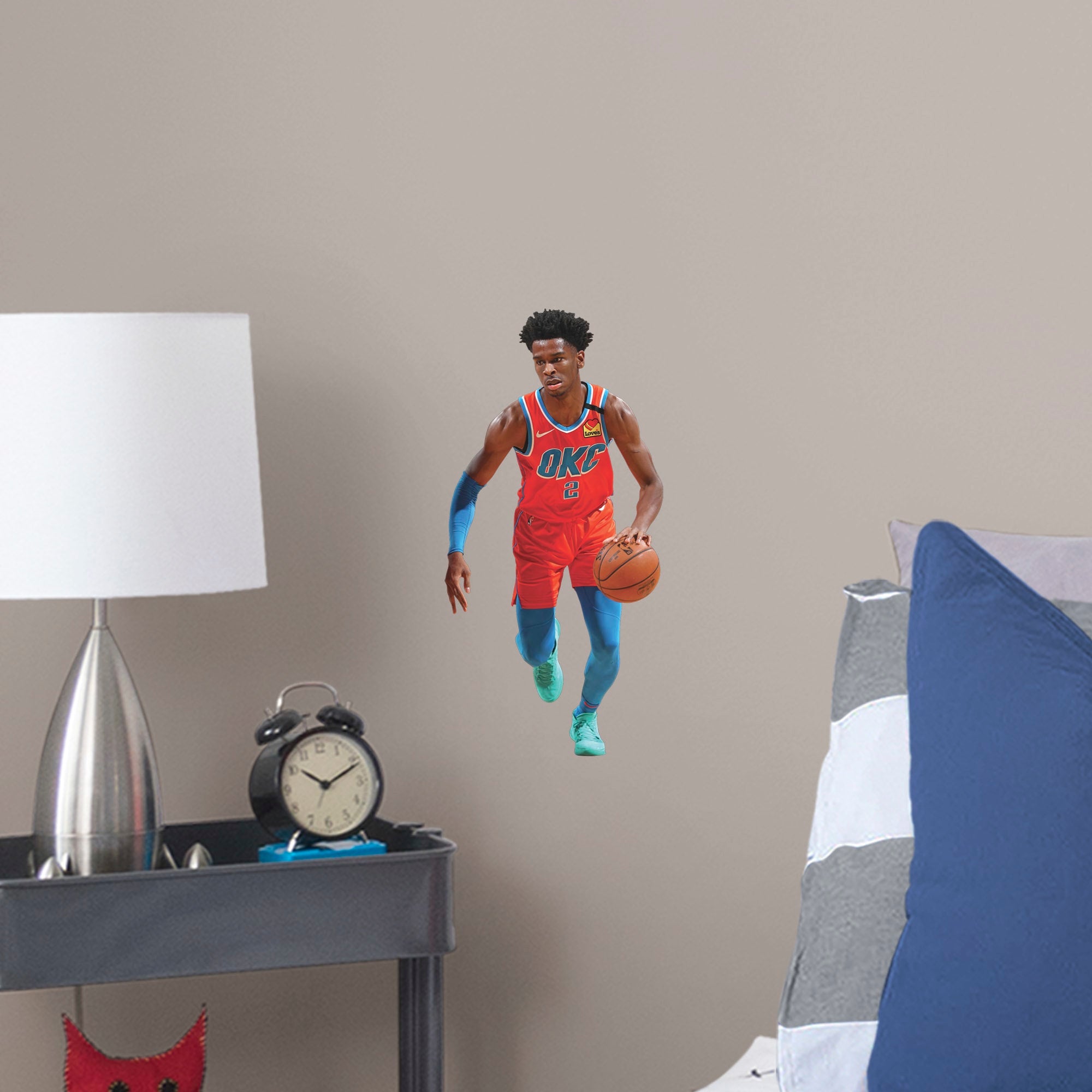 Shai Gilgeous-Alexander for Oklahoma City Thunder - Officially Licensed NBA Removable Wall Decal Large by Fathead | Vinyl