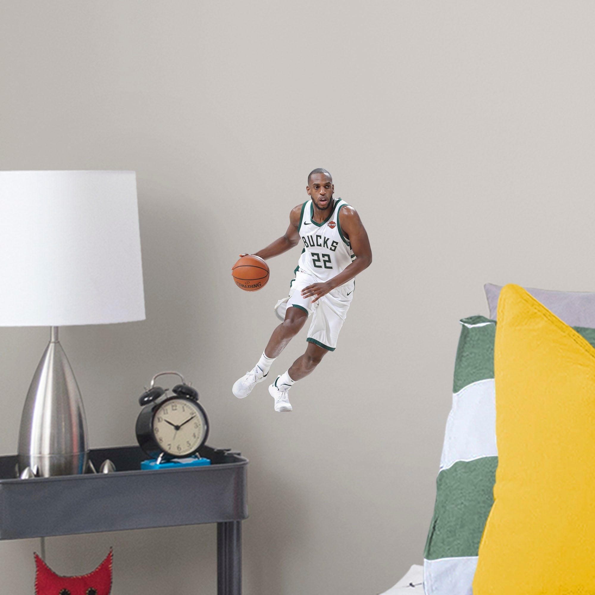 Khris Middleton for Milwaukee Bucks - Officially Licensed NBA Removable Wall Decal Large by Fathead | Vinyl