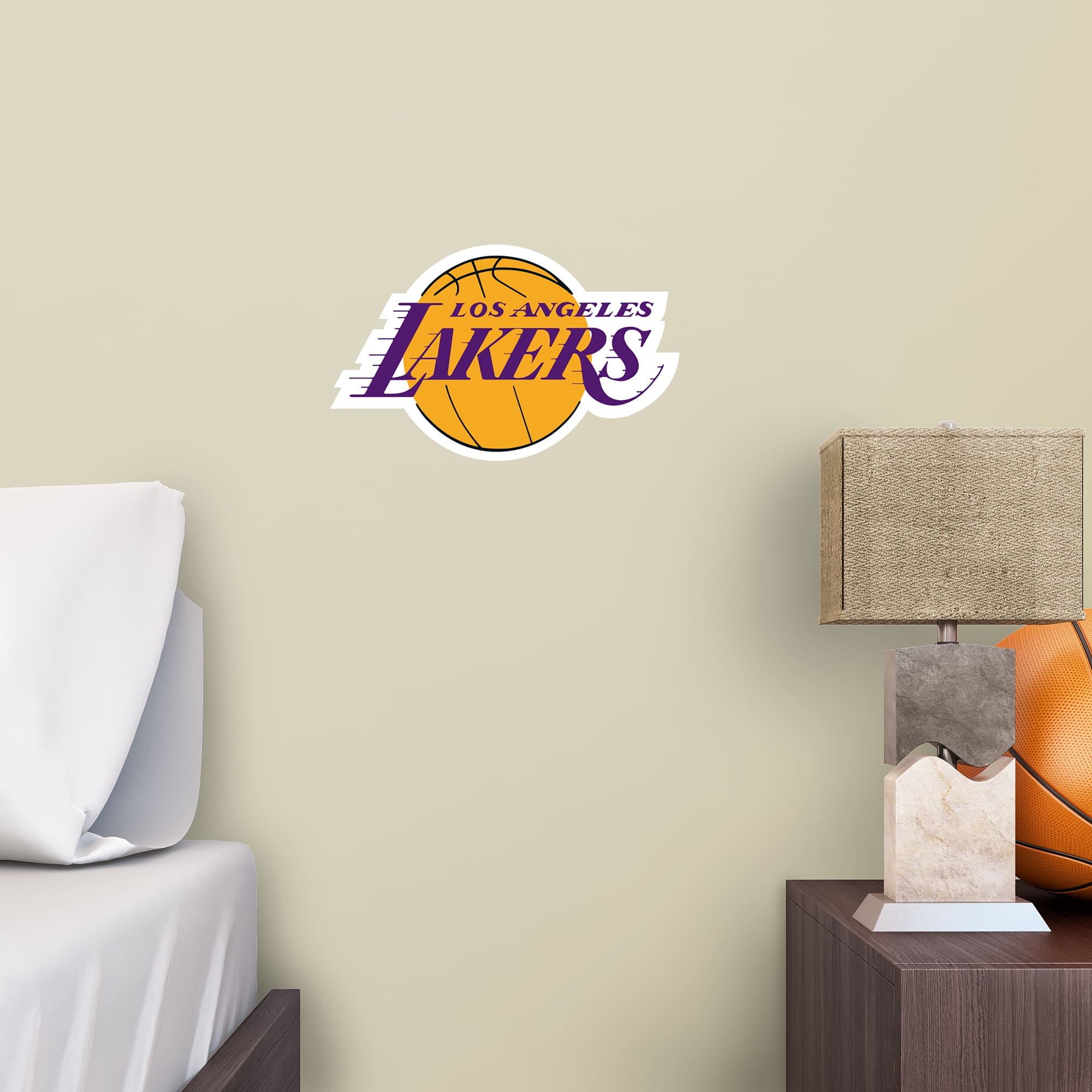 Los Angeles Lakers: Logo - Officially Licensed NBA Removable Wall Decal Large by Fathead | Vinyl