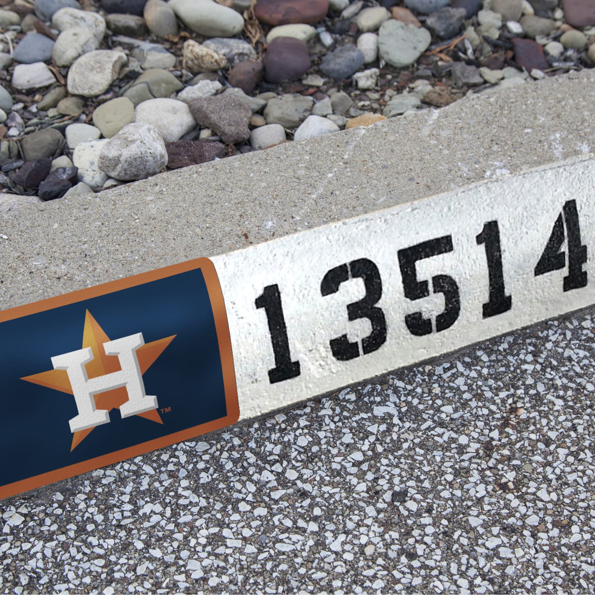 Houston Astros: Address Block - Officially Licensed MLB Outdoor Graphic 6.0"W x 8.0"H by Fathead | Wood/Aluminum