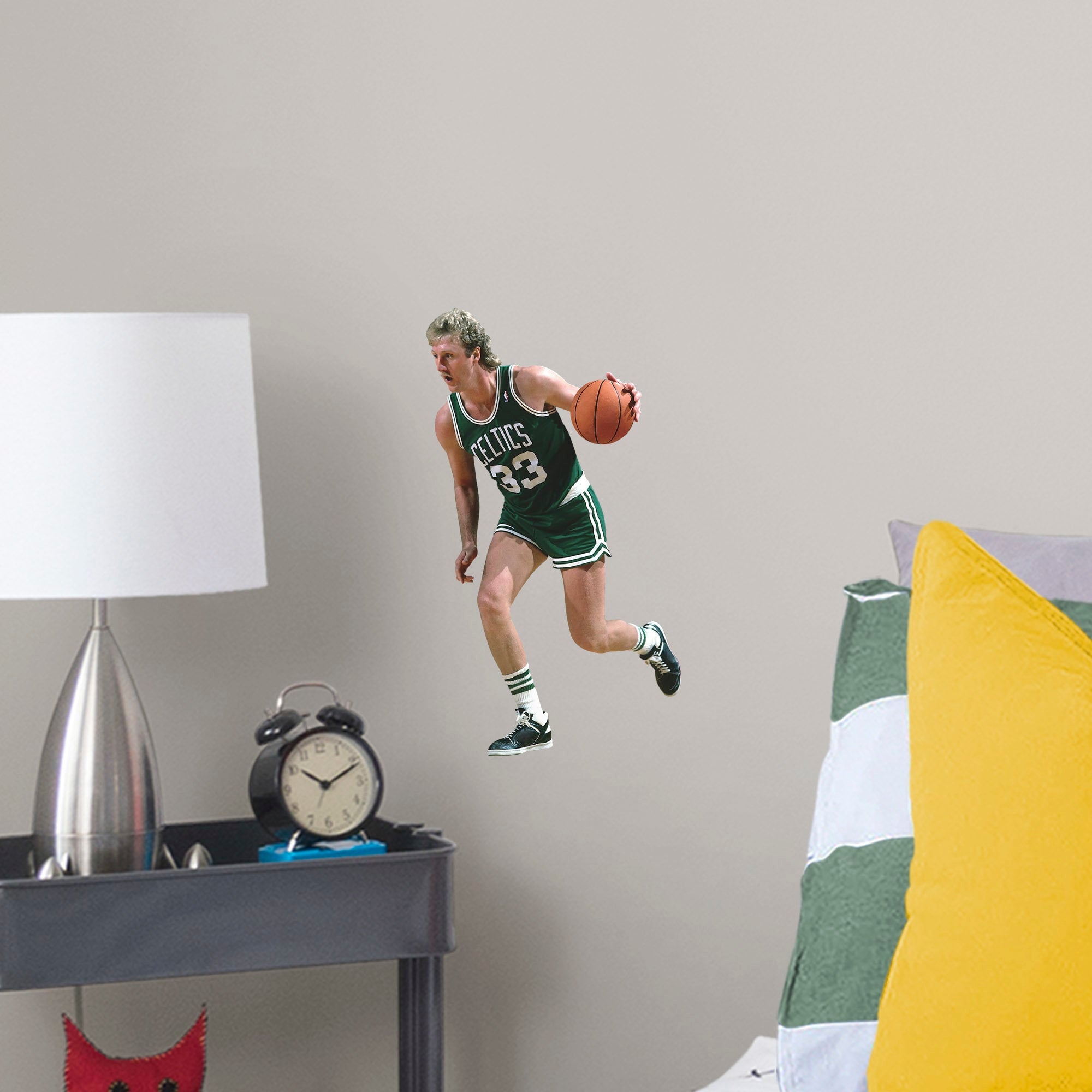 Larry Bird for Boston Celtics - Officially Licensed NBA Removable Wall Decal Large by Fathead | Vinyl