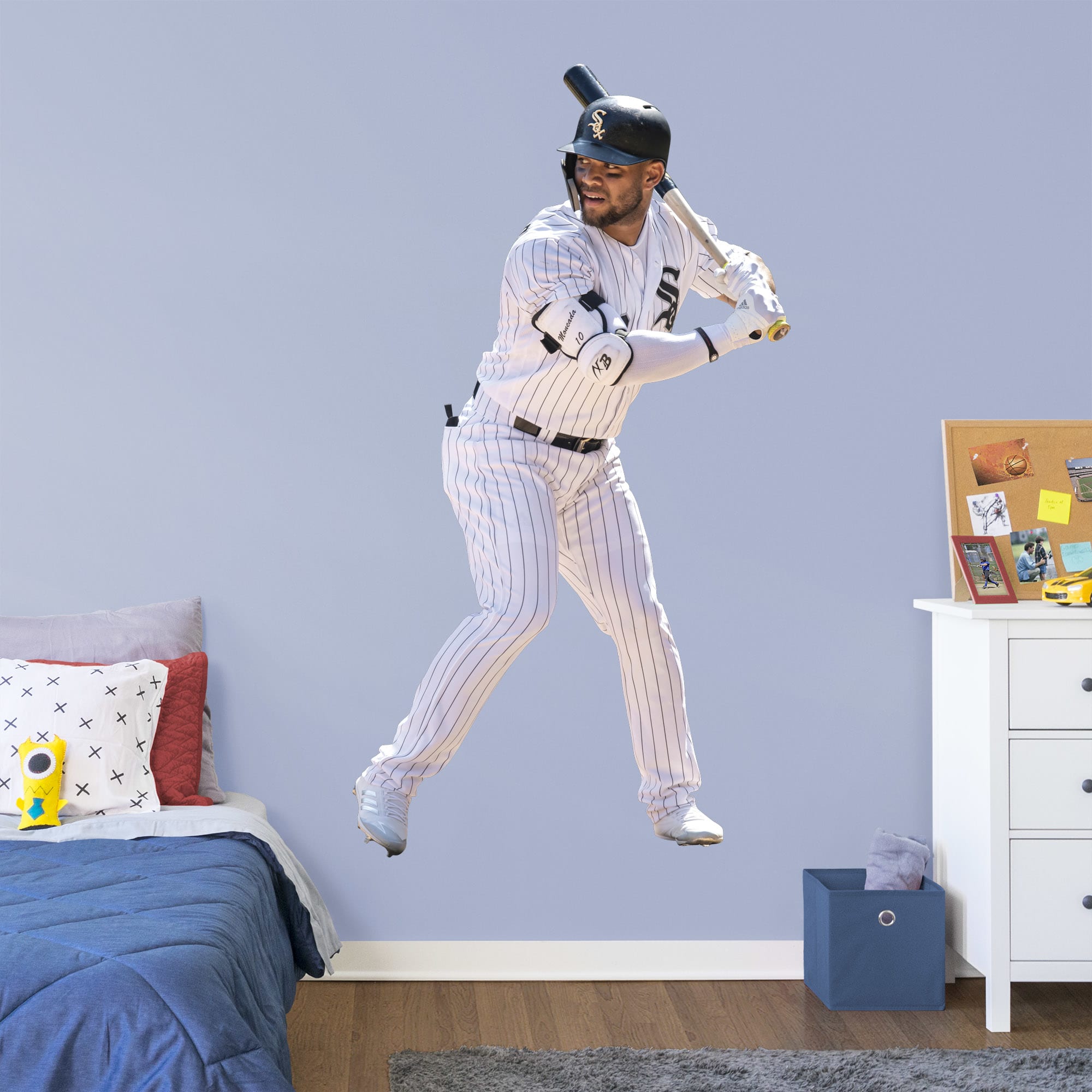Yoan Moncada for Chicago White Sox - Officially Licensed MLB Removable Wall Decal Life-Size Athlete + 2 Decals (43"W x 78"H) by