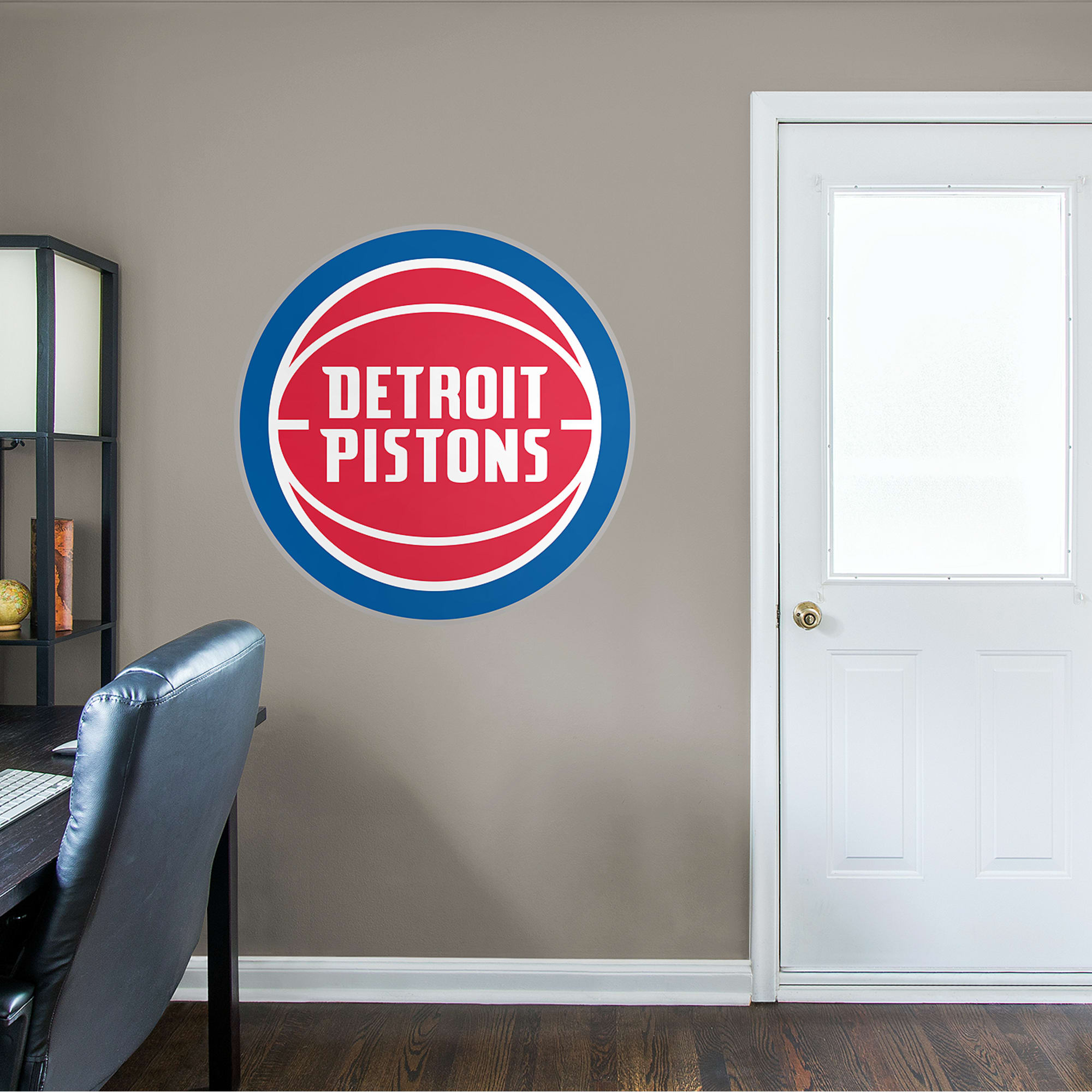 Detroit Pistons: Logo - Officially Licensed NBA Removable Wall Decal Giant Logo (38"W x 38"H) by Fathead | Vinyl