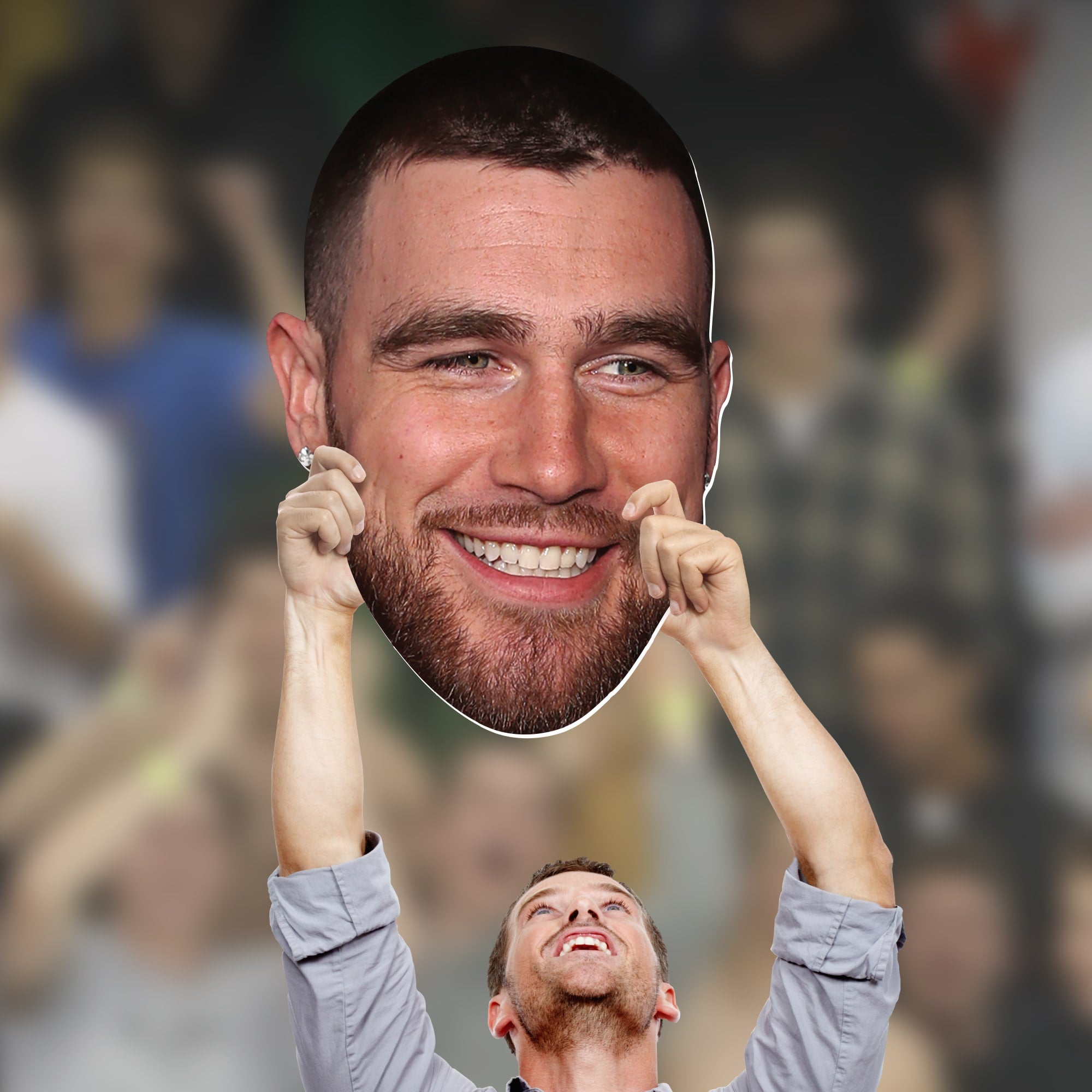 Travis Kelce: Big Head - Officially Licensed NFL Foam Core Cutout 24" x 36" Big Head Cutout by Fathead