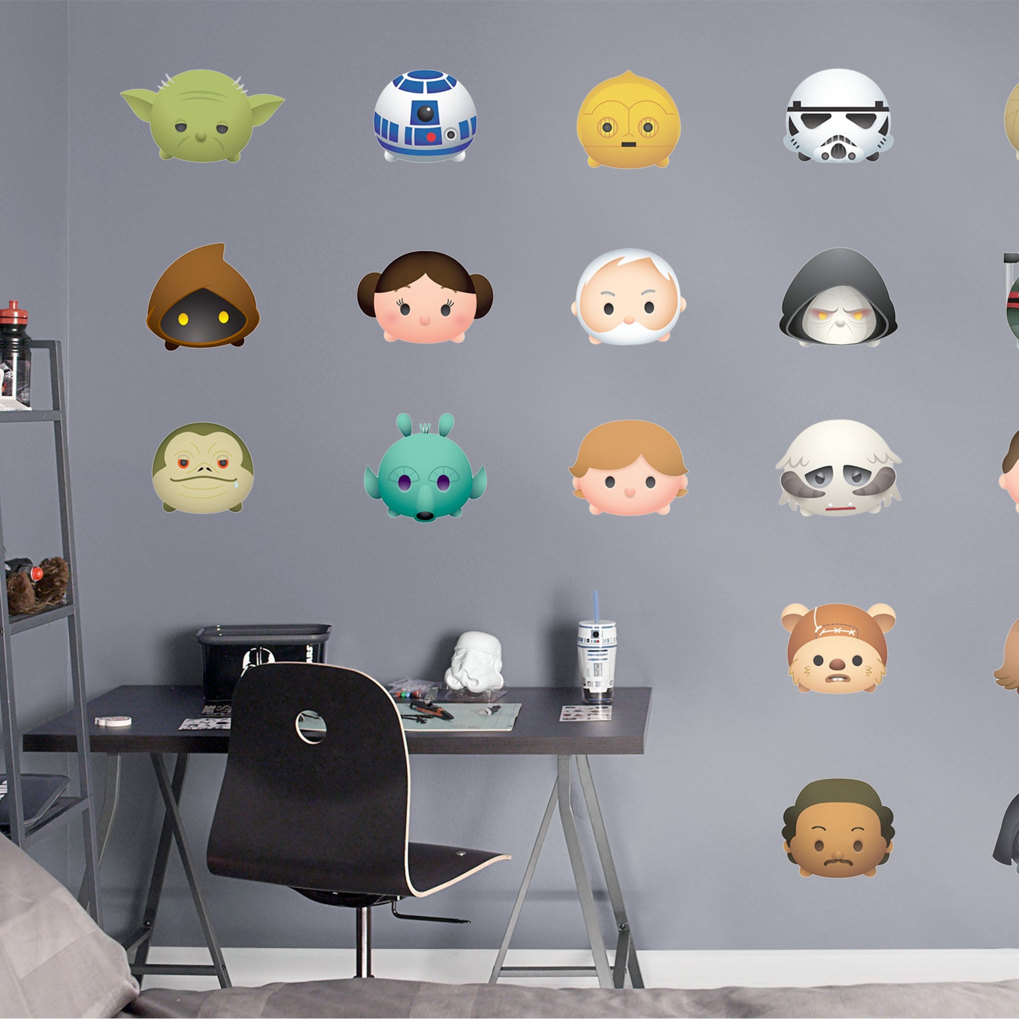 Star Wars: Tsum Tsum Collection - Officially Licensed Removable Wall Decals 52.0"W x 69.0"H by Fathead | Vinyl