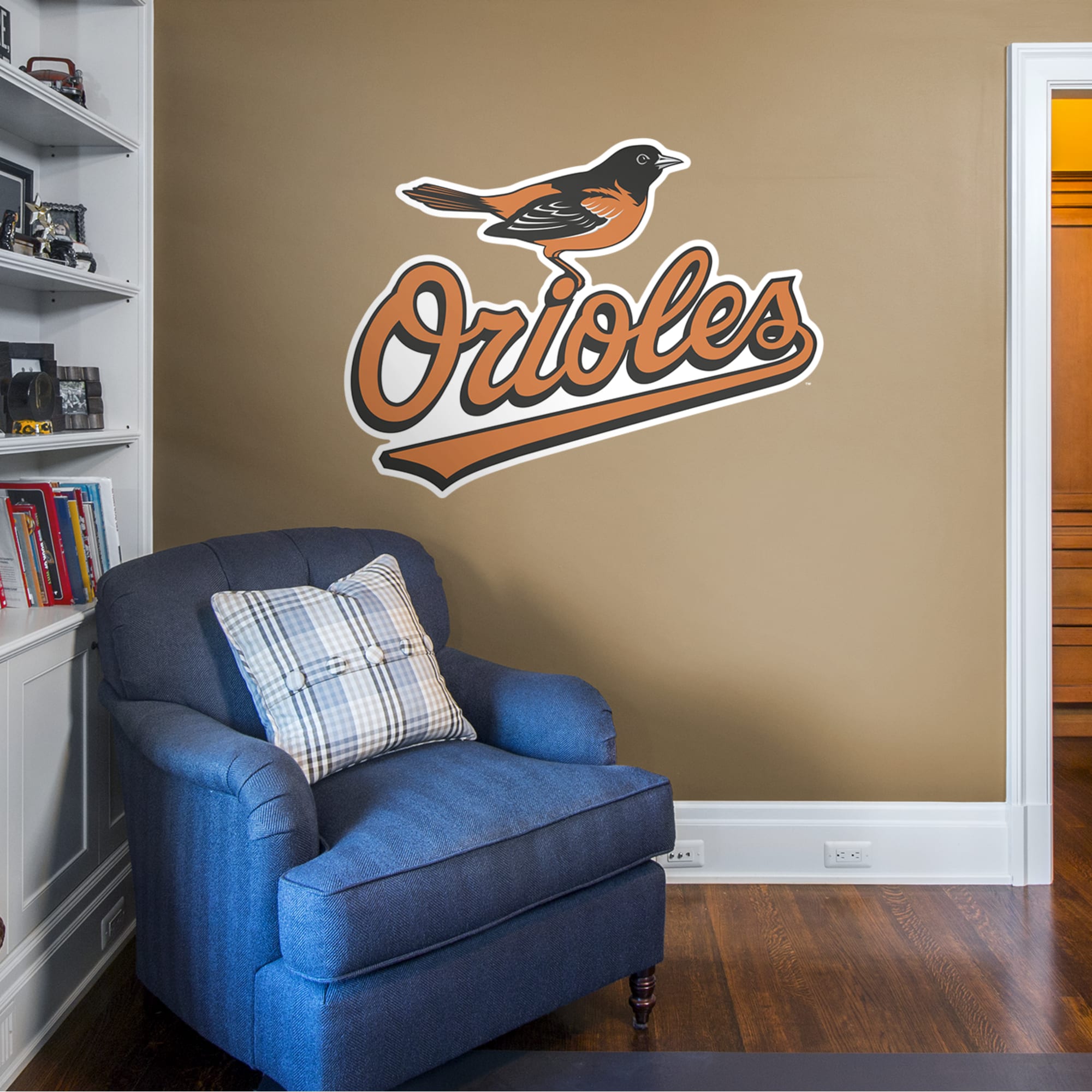 Baltimore Orioles: Logo - Officially Licensed MLB Removable Wall Decal Giant Logo (51"W x 38"H) by Fathead | Vinyl