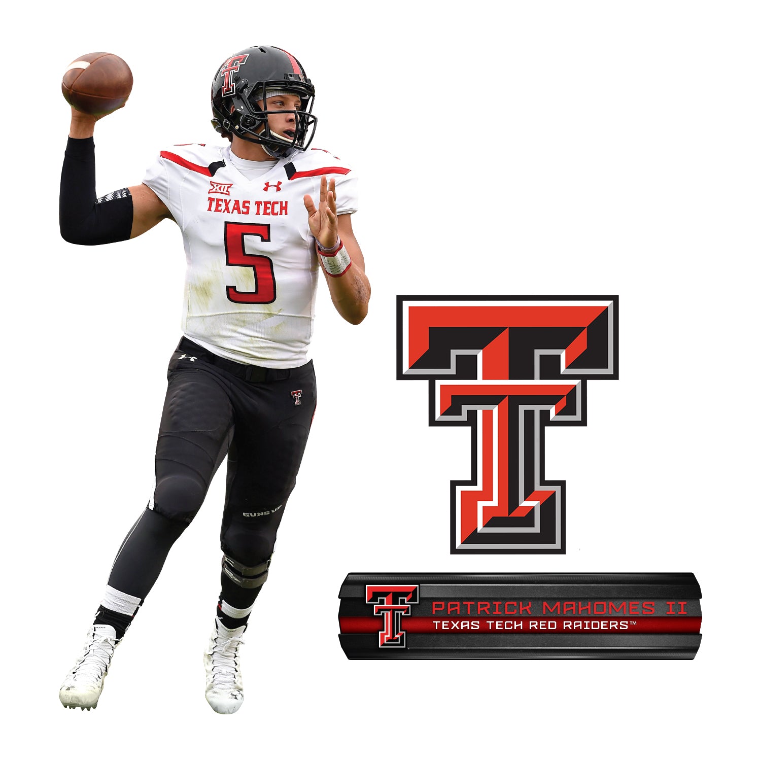 Men's Under Armour Patrick Mahomes Black Texas Tech Red Raiders Team Replica Alumni Jersey Size: Medium