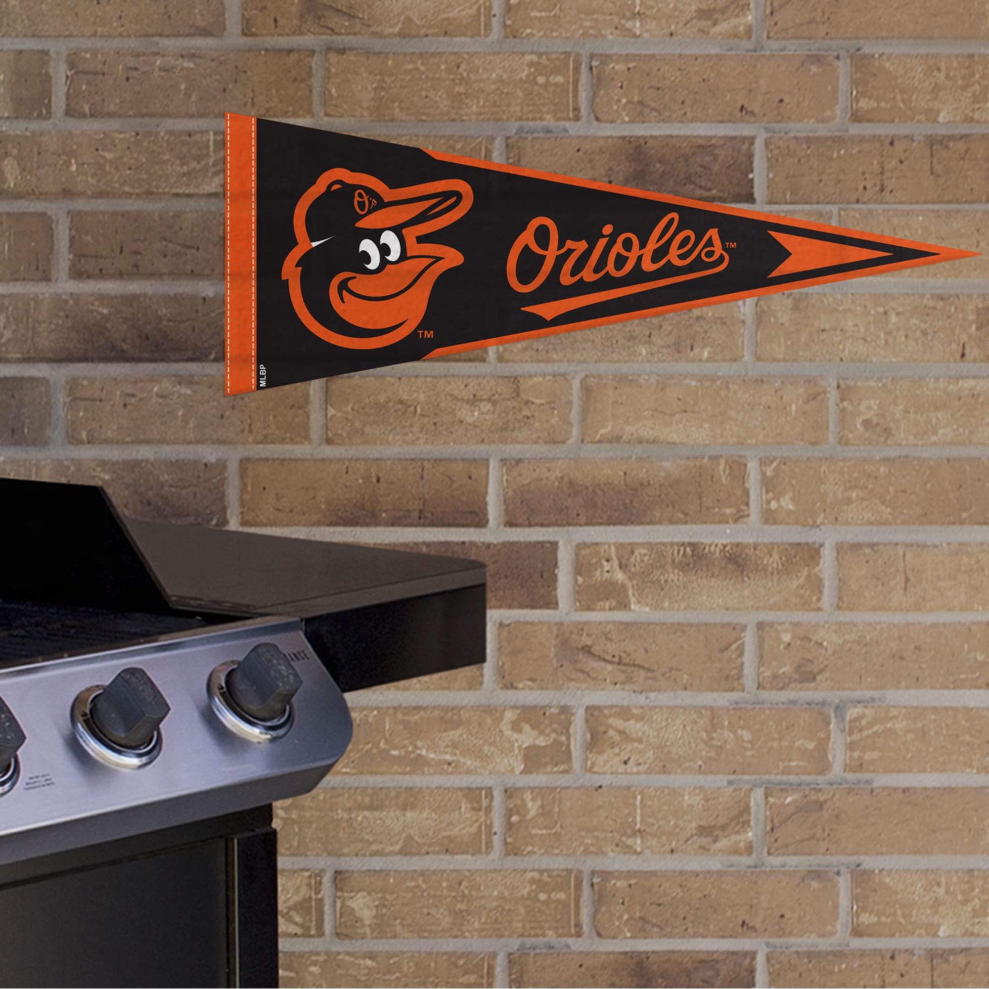 Baltimore Orioles: Pennant - Officially Licensed MLB Outdoor Graphic 24.0"W x 9.0"H by Fathead | Wood/Aluminum
