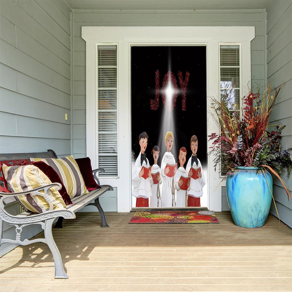Christmas Carolers Door Cover 30x80 by Fathead | Polyester