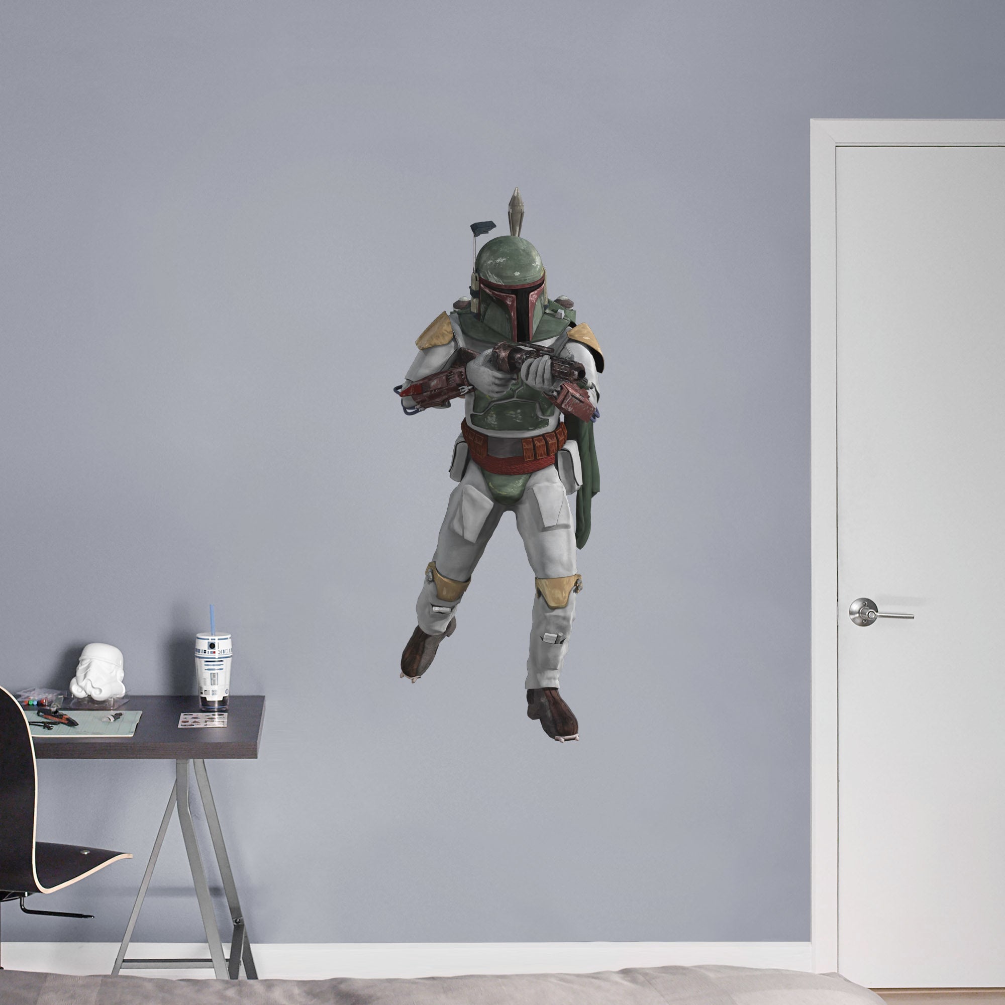 Boba Fett - Officially Licensed Removable Wall Decal Giant Character + 2 Decals (20"W x 51"H) by Fathead | Vinyl