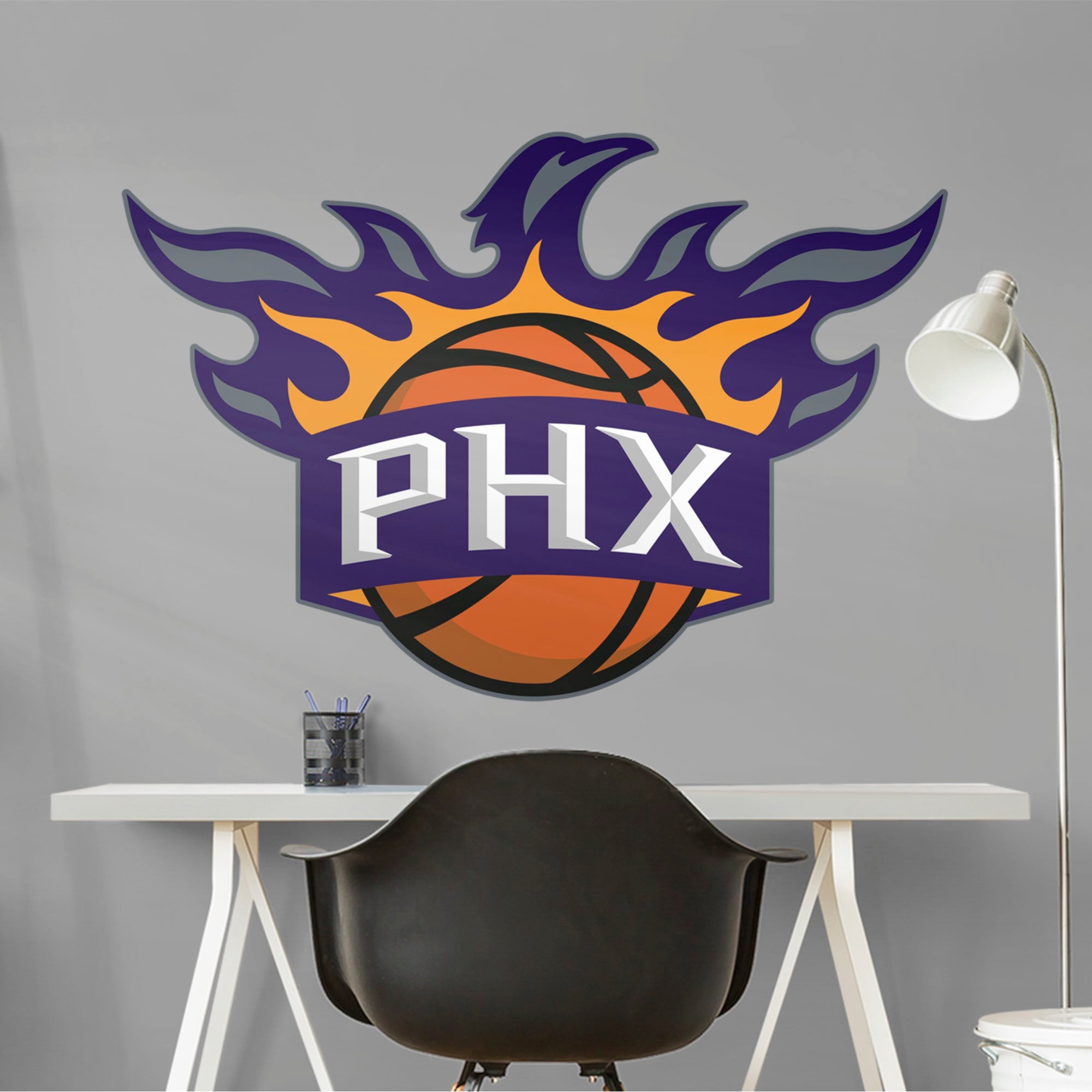 Phoenix Suns: Alternate Logo - Officially Licensed NBA Removable Wall Decal 51.0"W x 35.0"H by Fathead | Vinyl