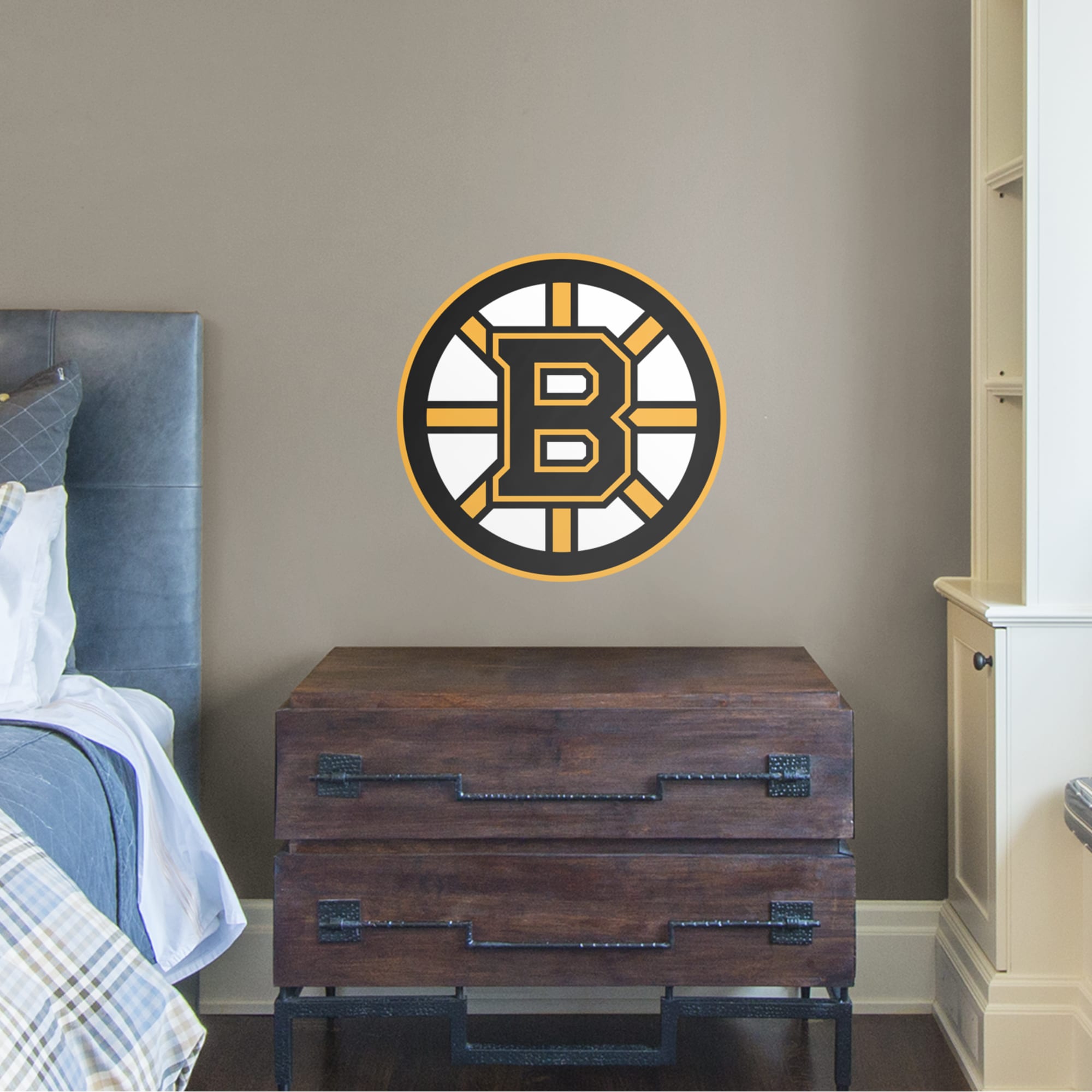 Boston Bruins: Logo - Officially Licensed NHL Removable Wall Decal 25.0"W x 25.0"H by Fathead | Vinyl