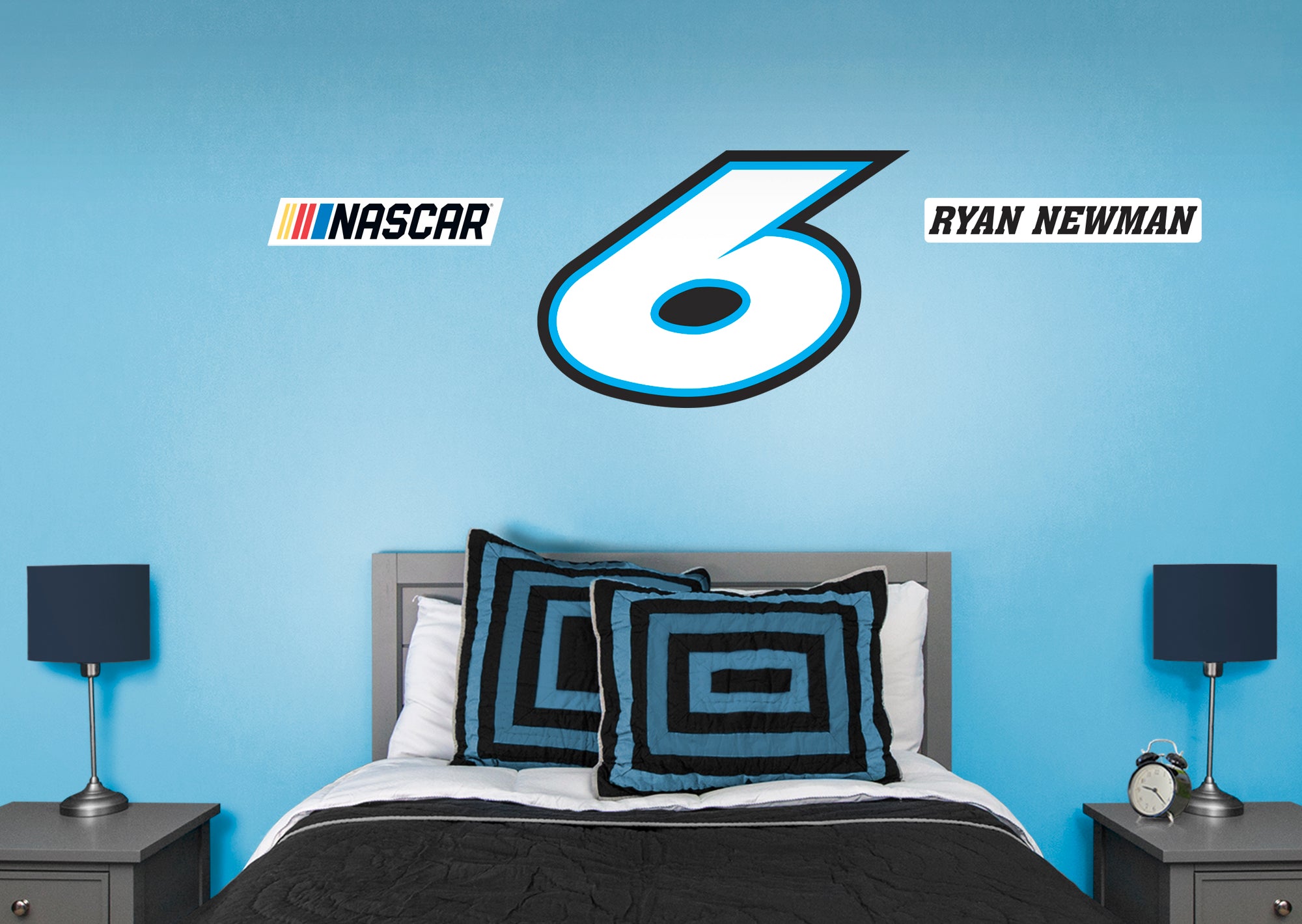 Ryan Newman 2021 #6 Logo - Officially Licensed NASCAR Removable Wall Decal XL by Fathead | Vinyl