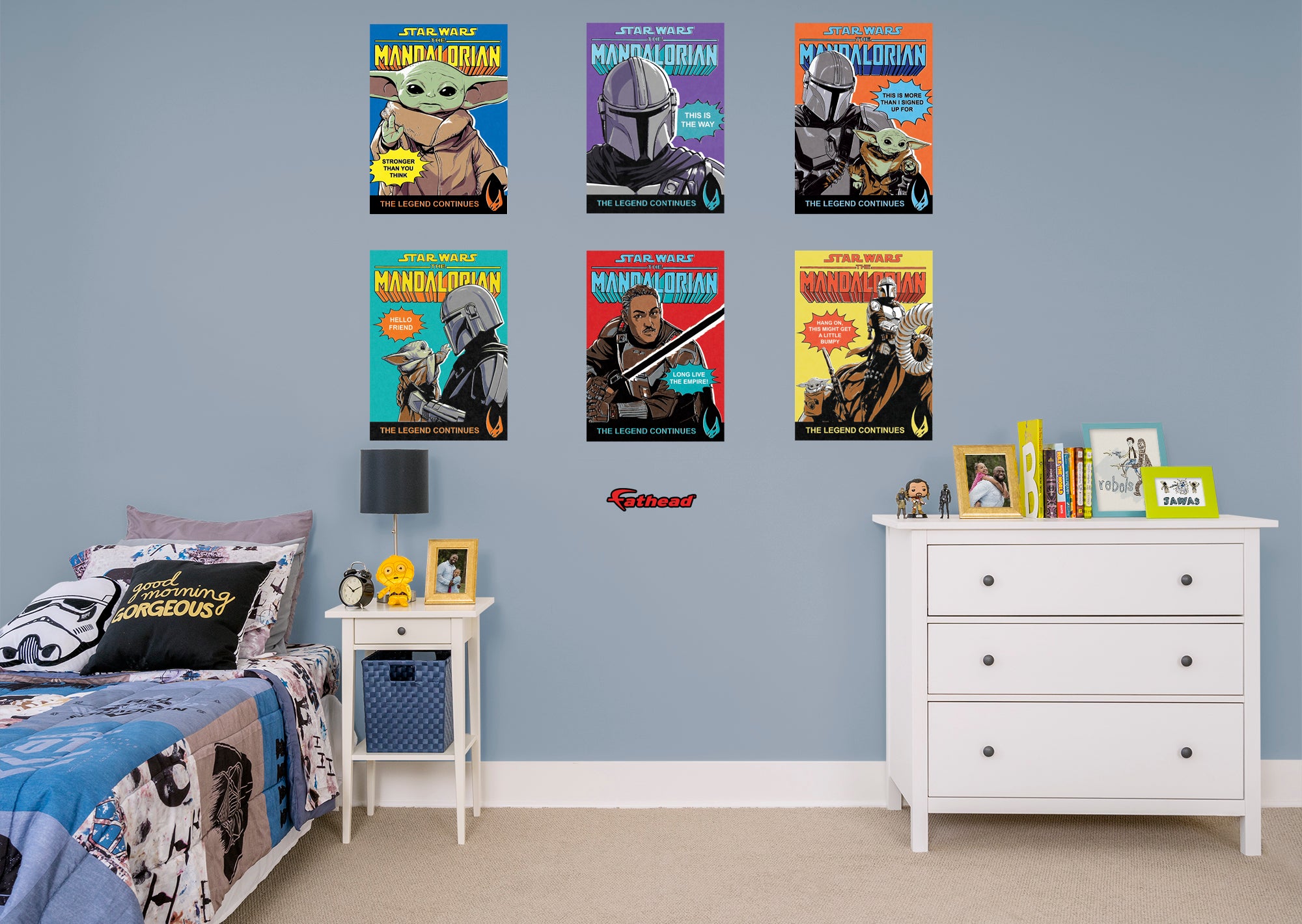 The Mandalorian Comic Book Cover Collection - Officially Licensed Star Wars Removable Wall Decal by Fathead | Vinyl
