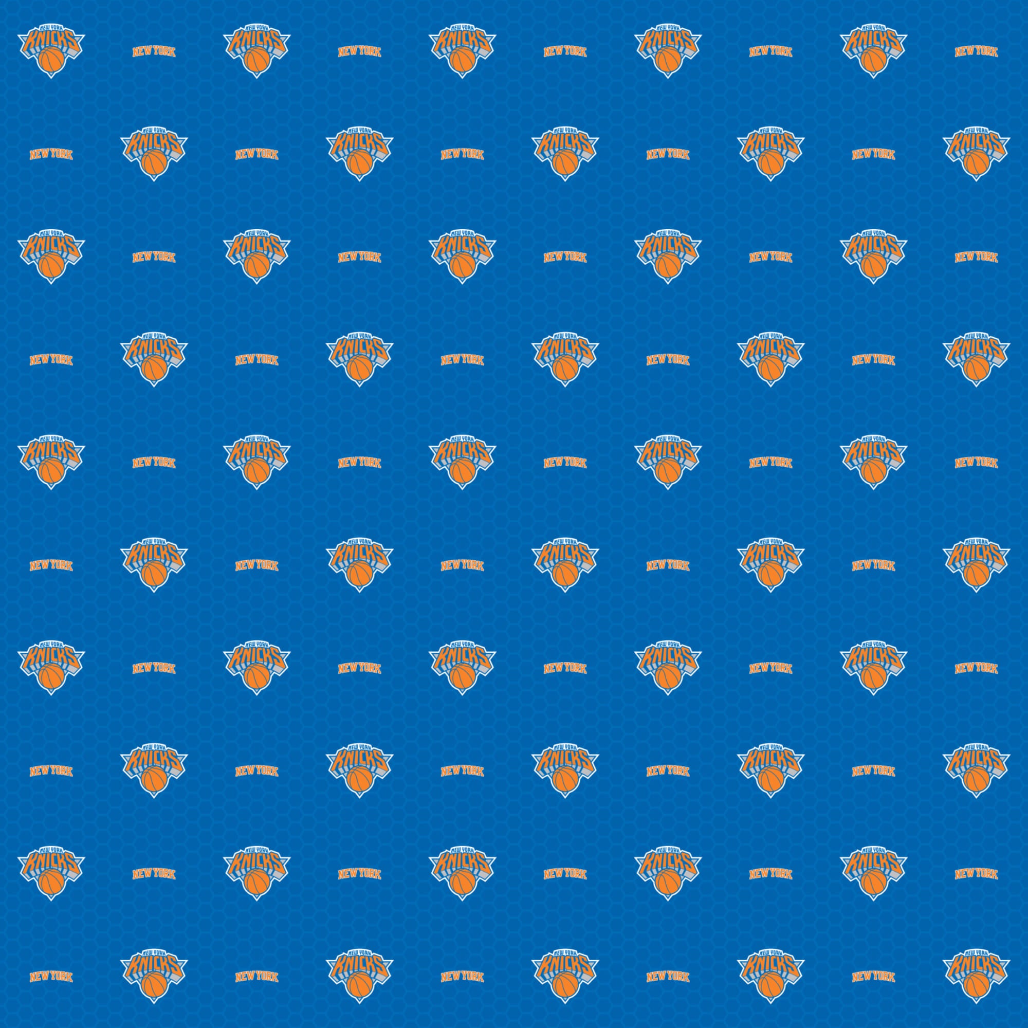 New York Knicks: Logo Pattern - Officially Licensed Removable Wallpaper 12" x 12" Sample by Fathead