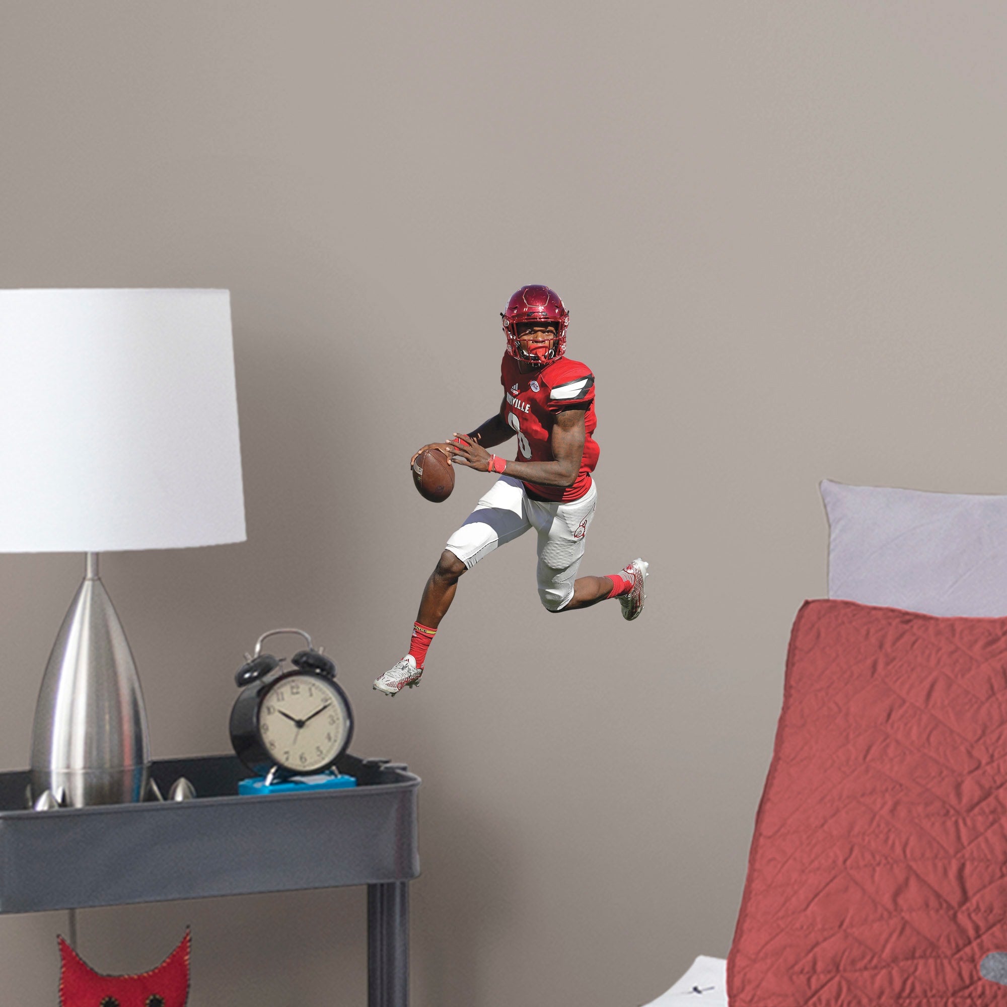 Lamar Jackson for Louisville Cardinals: Louisville - Officially Licensed Removable Wall Decal Large by Fathead | Vinyl