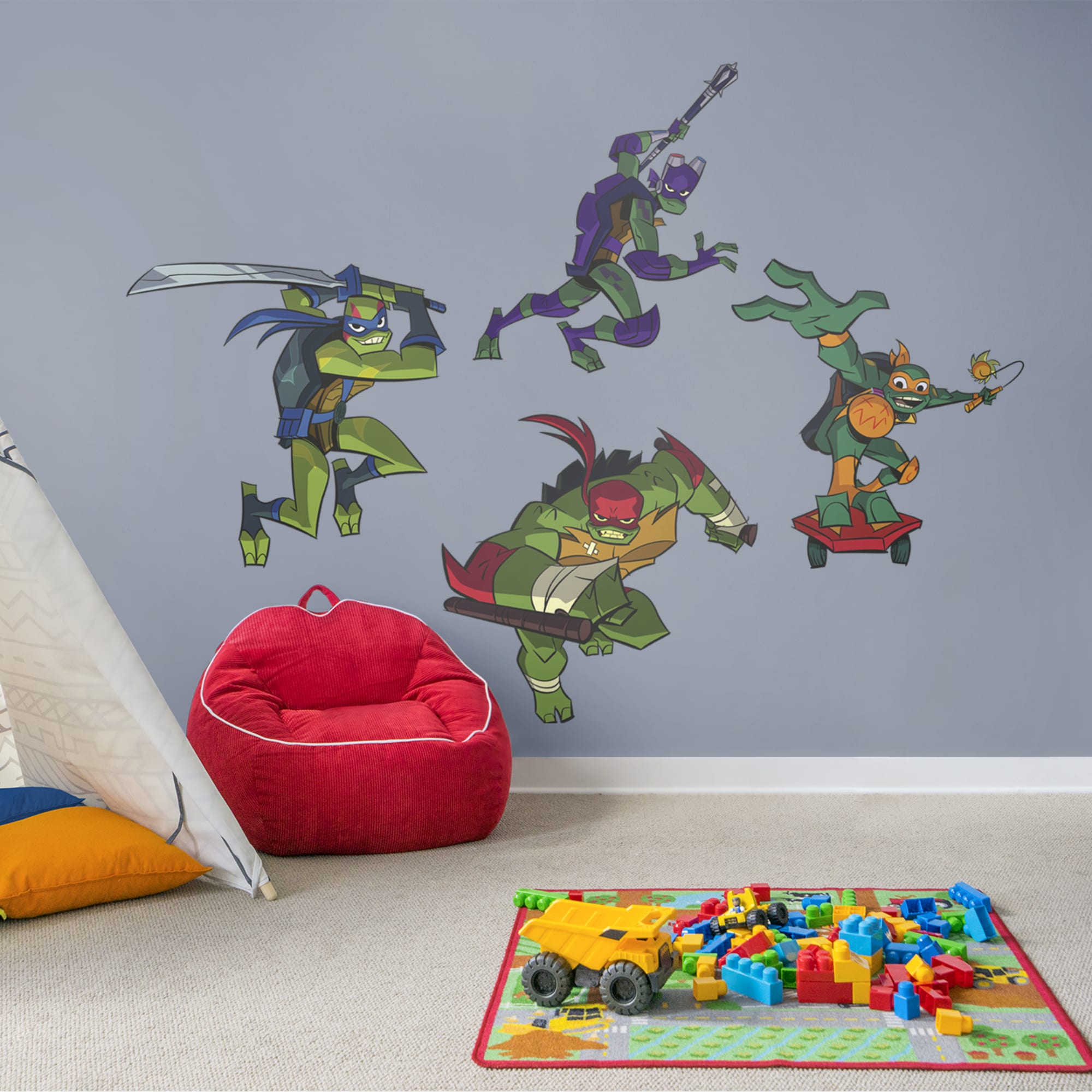 Rise of the Teenage Mutant Ninja Turtles: Collection - Officially Licensed Removable Wall Decals 34.0"W x 35.0"H by Fathead | Vi