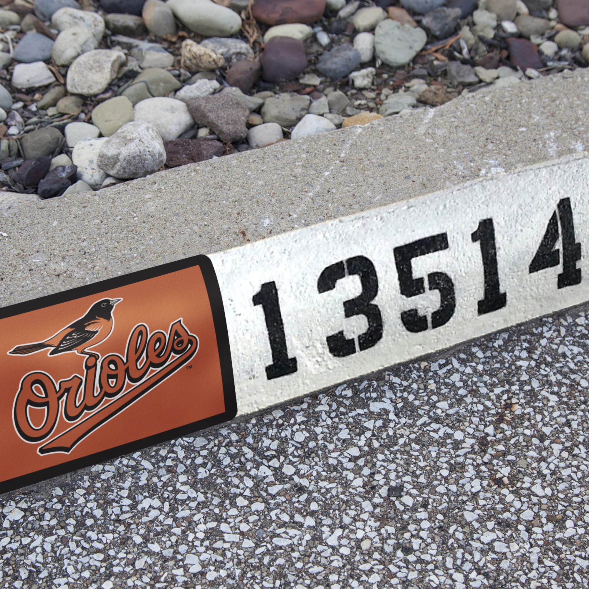 Baltimore Orioles: Address Block - Officially Licensed MLB Outdoor Graphic 6.0"W x 8.0"H by Fathead | Wood/Aluminum