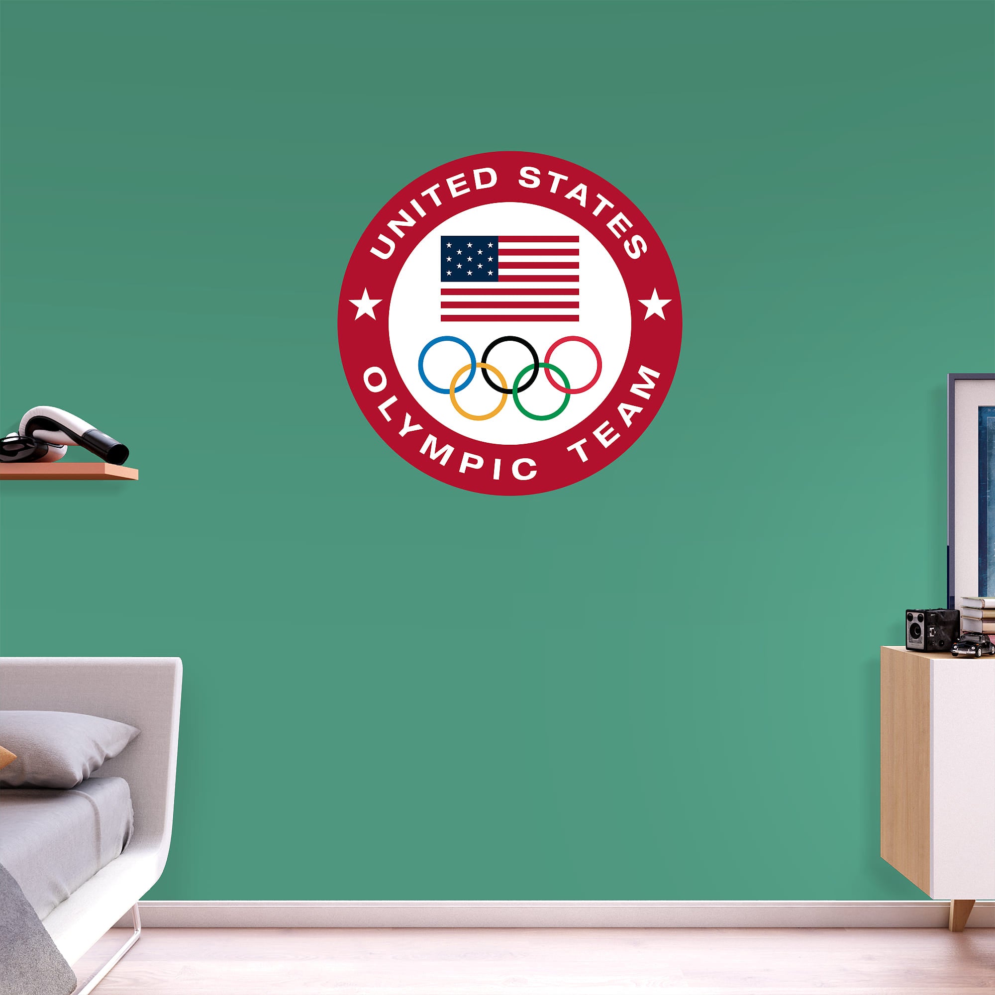 United States Olympic Team: Logo - Officially Licensed Removable Wall Decal 38.0"W x 38.0"H by Fathead | Vinyl