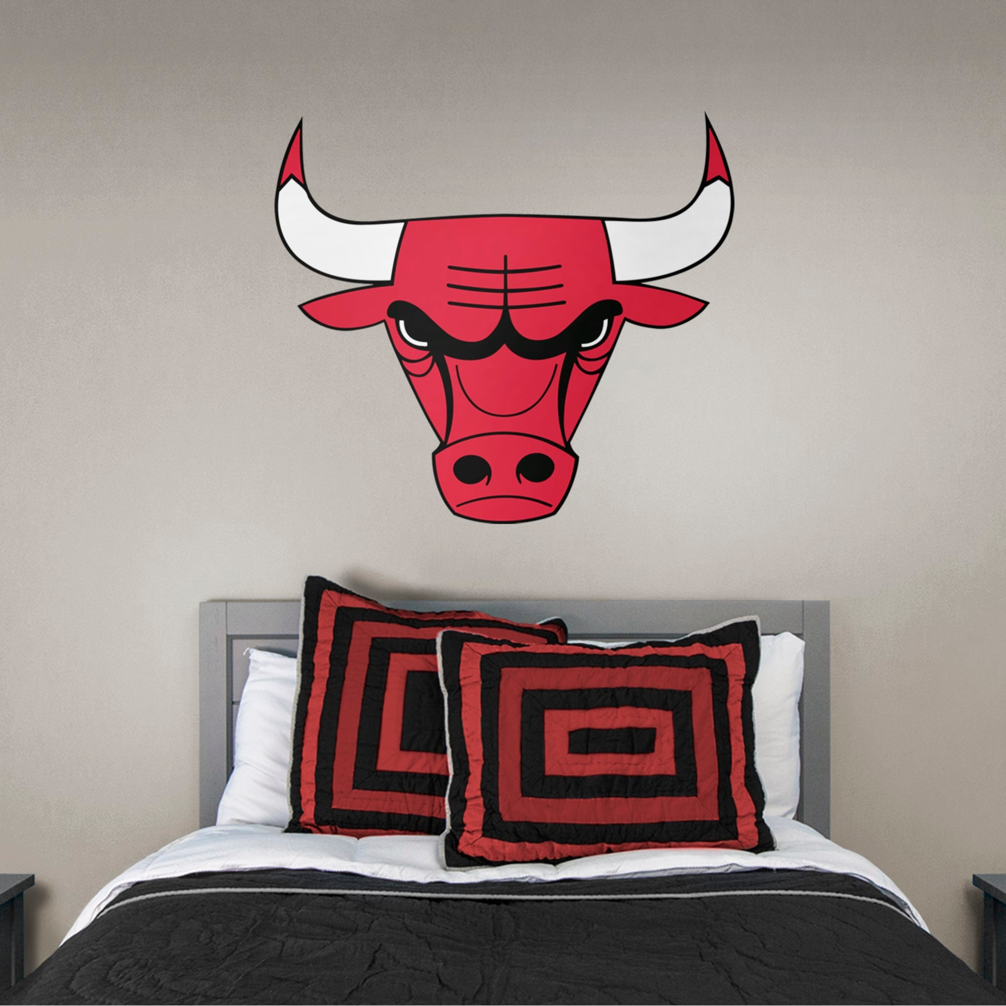 Chicago Bulls: Logo - Officially Licensed NBA Removable Wall Decal Giant Logo (43"W x 39"H) by Fathead | Vinyl