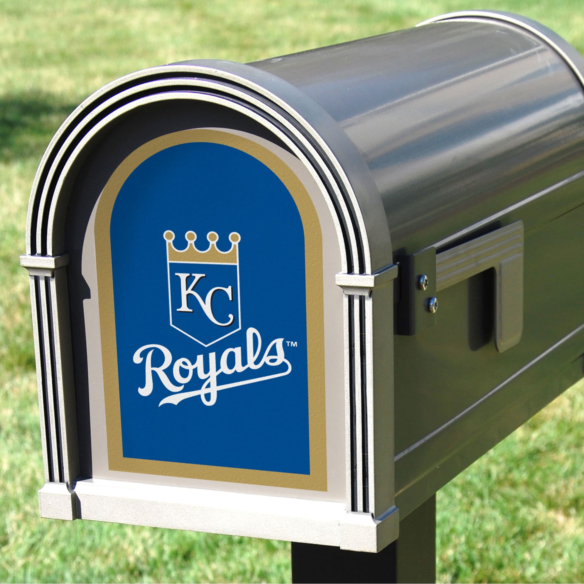 Kansas City Royals: Mailbox Logo - Officially Licensed MLB Outdoor Graphic 5.0"W x 8.0"H by Fathead | Wood/Aluminum