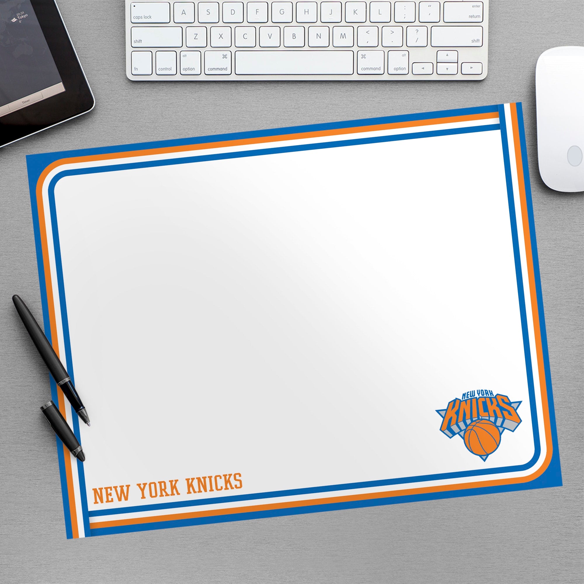 New York Knicks for New York Knicks: Dry Erase Whiteboard - Officially Licensed NBA Removable Wall Decal Large by Fathead | Viny