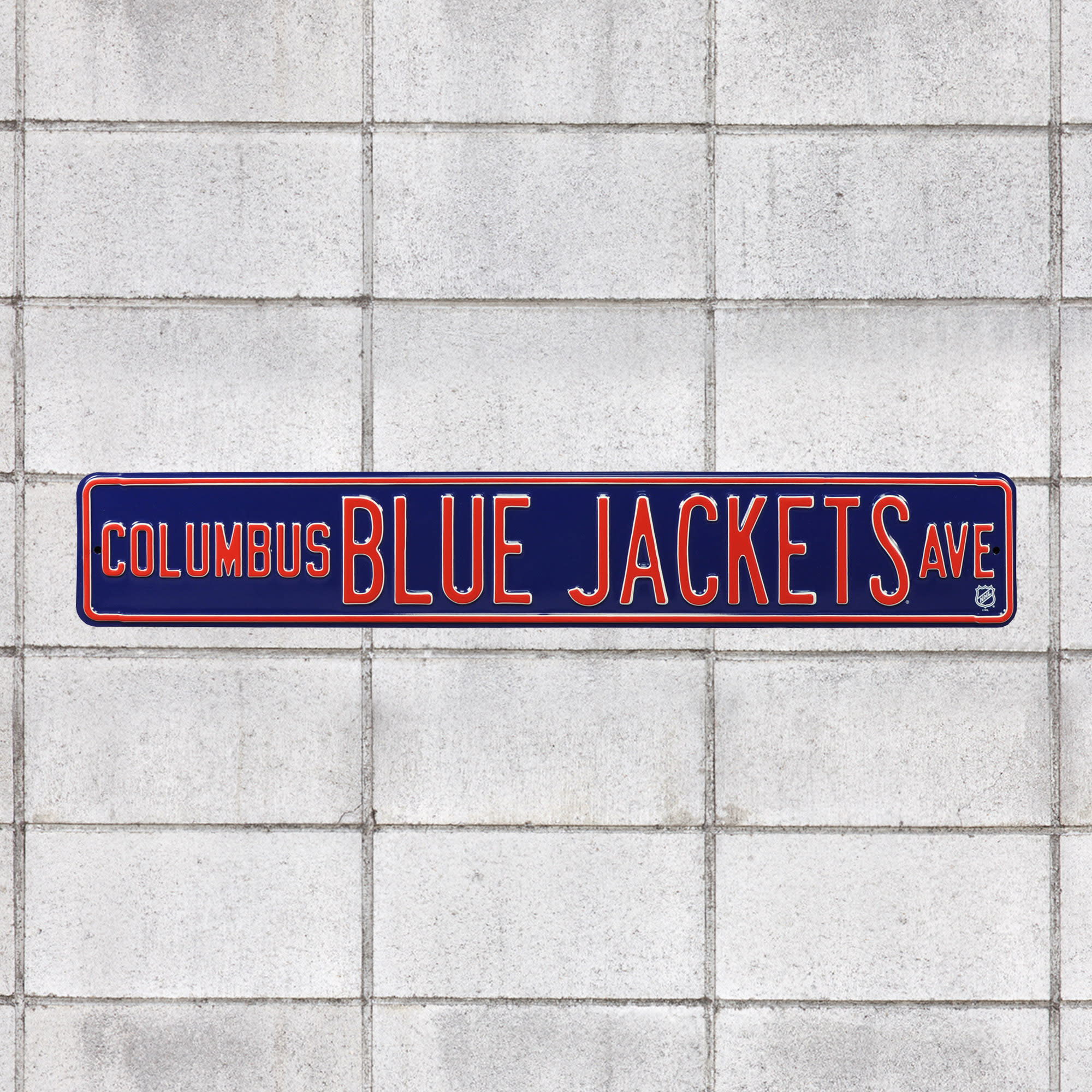 Columbus Blue Jackets: Columbus Blue Jackets Avenue - Officially Licensed NHL Metal Street Sign 36.0"W x 6.0"H by Fathead | 100%