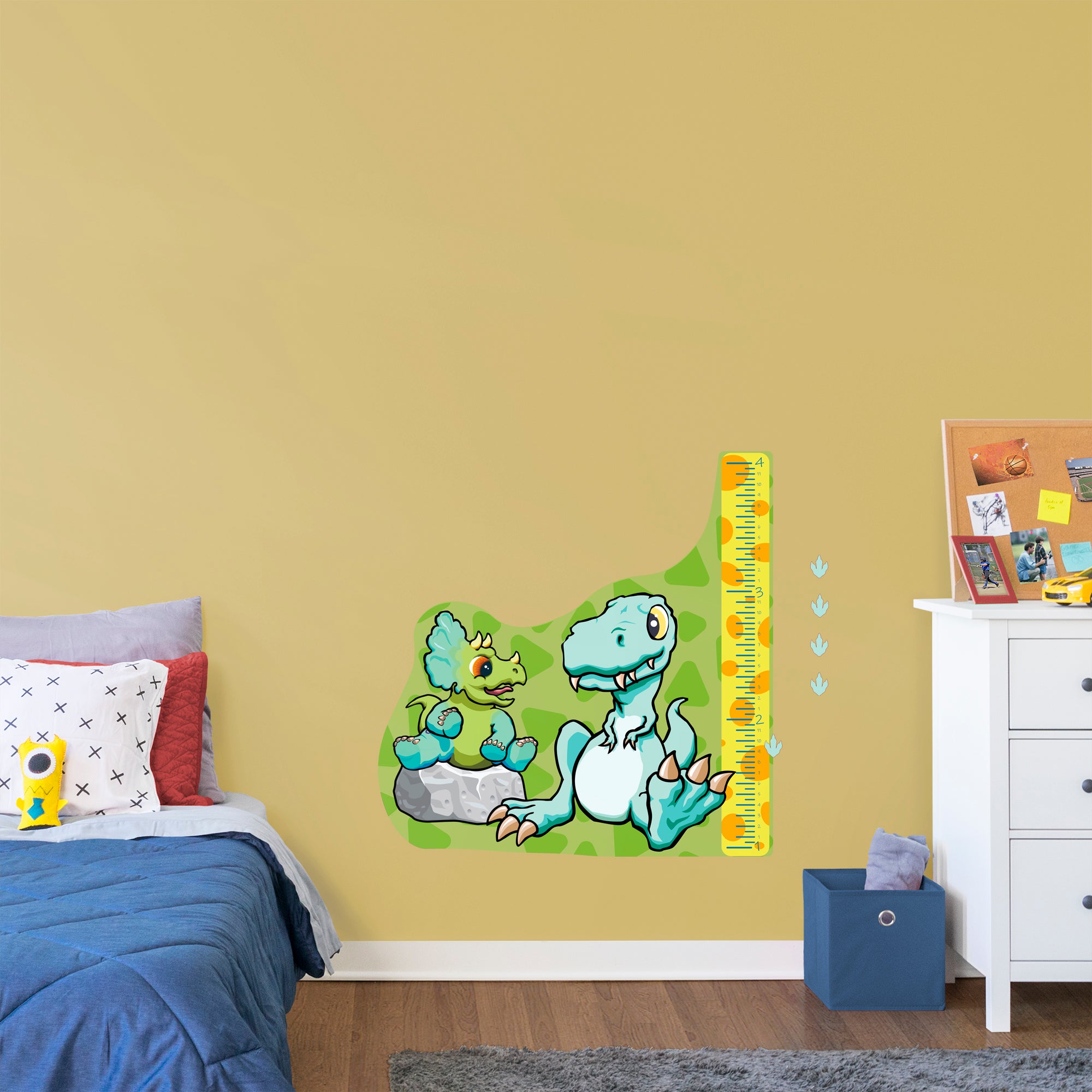 Growth Charts Dinosaurs 03 - Removable Wall Decal Growth Chart (37"W x 38"H) by Fathead | Vinyl