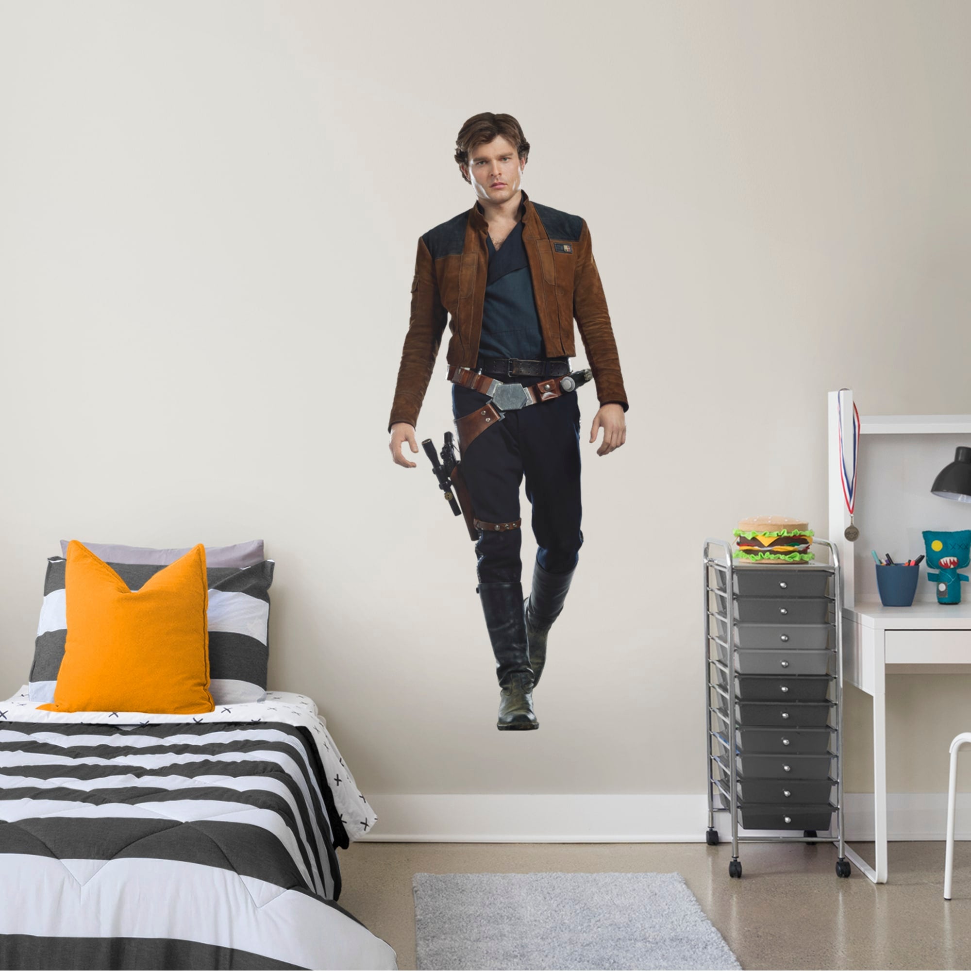 Han Solo - Officially Licensed Removable Wall Decal Life-Size Character (30"W x 78"H) by Fathead | Vinyl