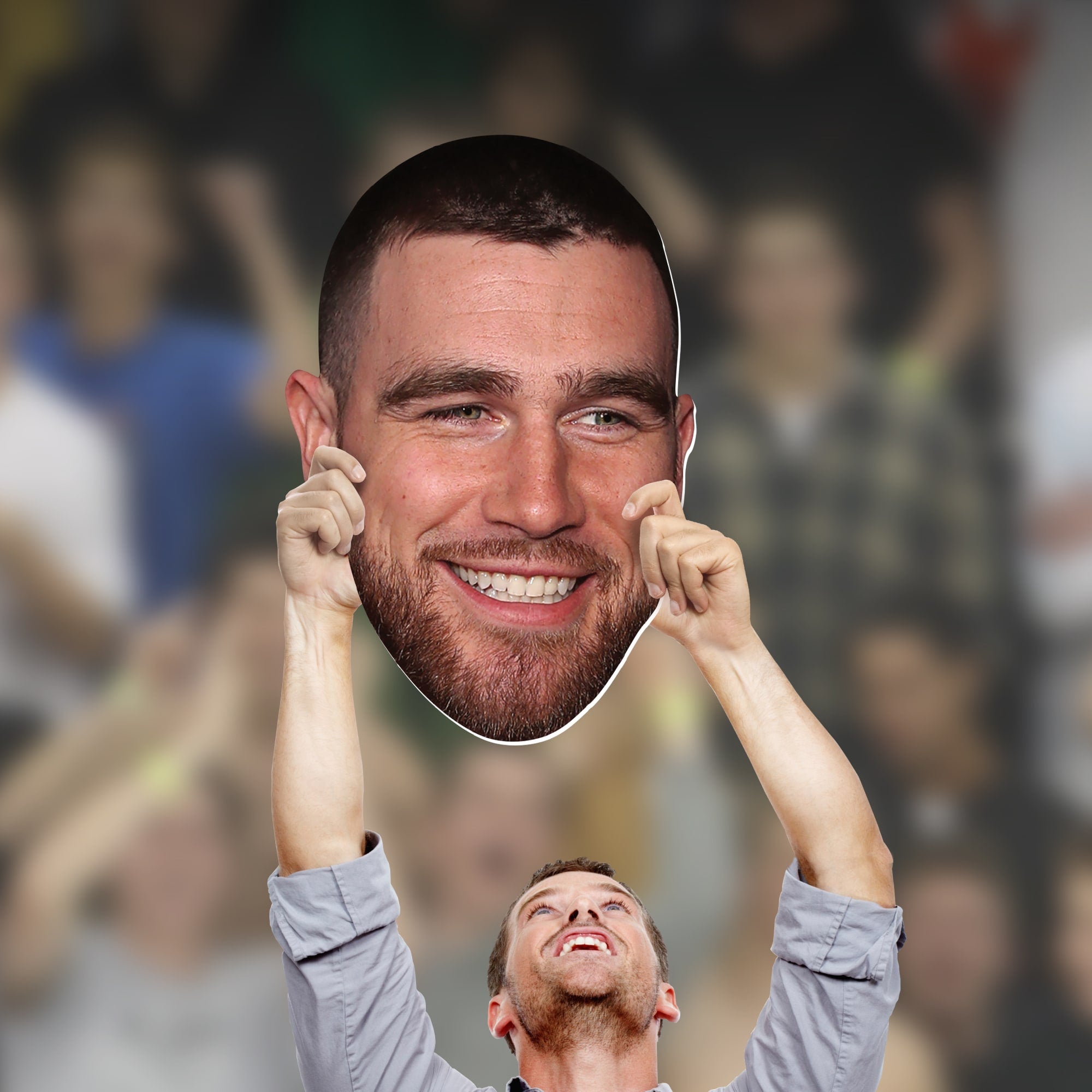 Travis Kelce: Big Head - Officially Licensed NFL Foam Core Cutout 19" x 24" Big Head Cutout by Fathead