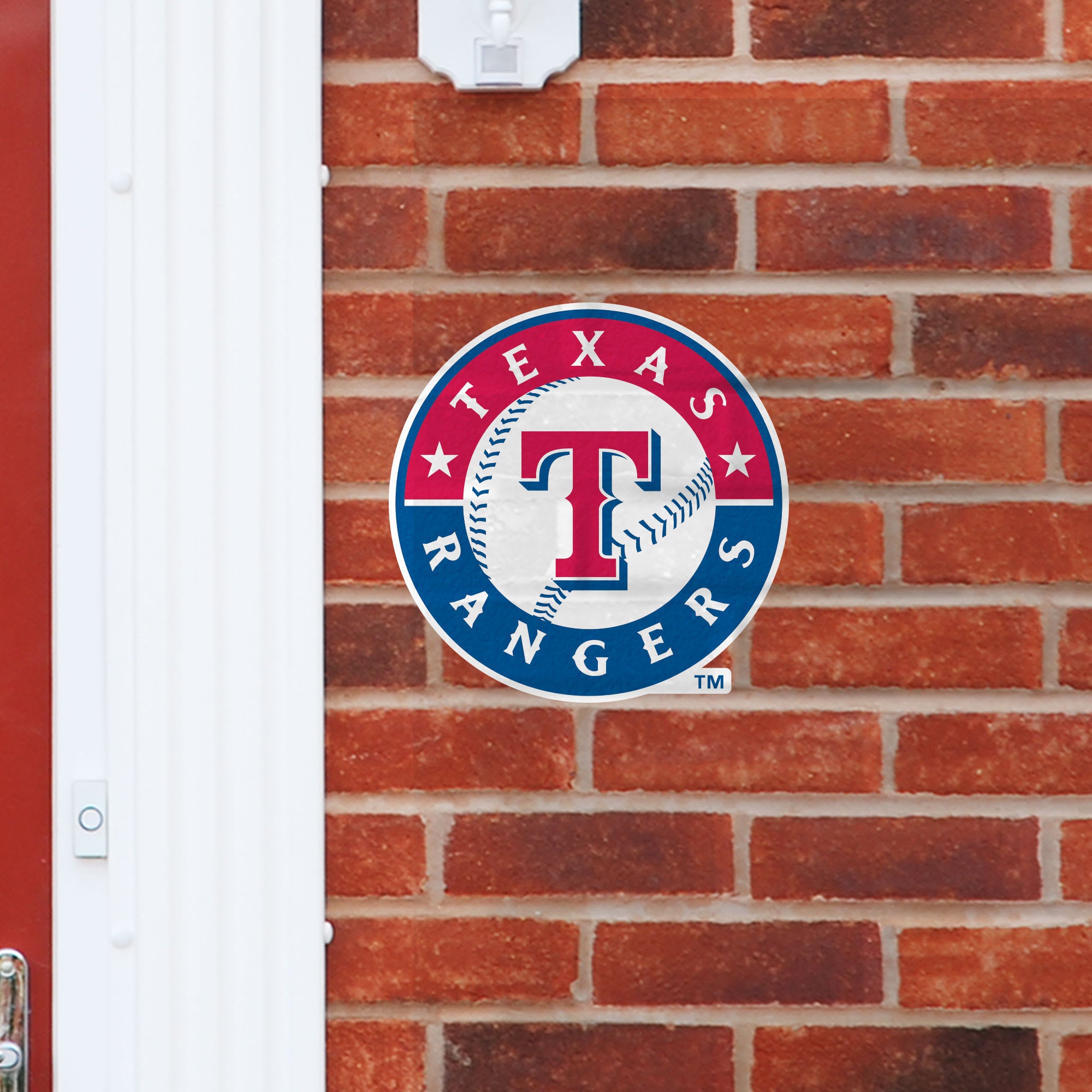 Texas Rangers: Logo - Officially Licensed MLB Outdoor Graphic Large by Fathead | Wood/Aluminum