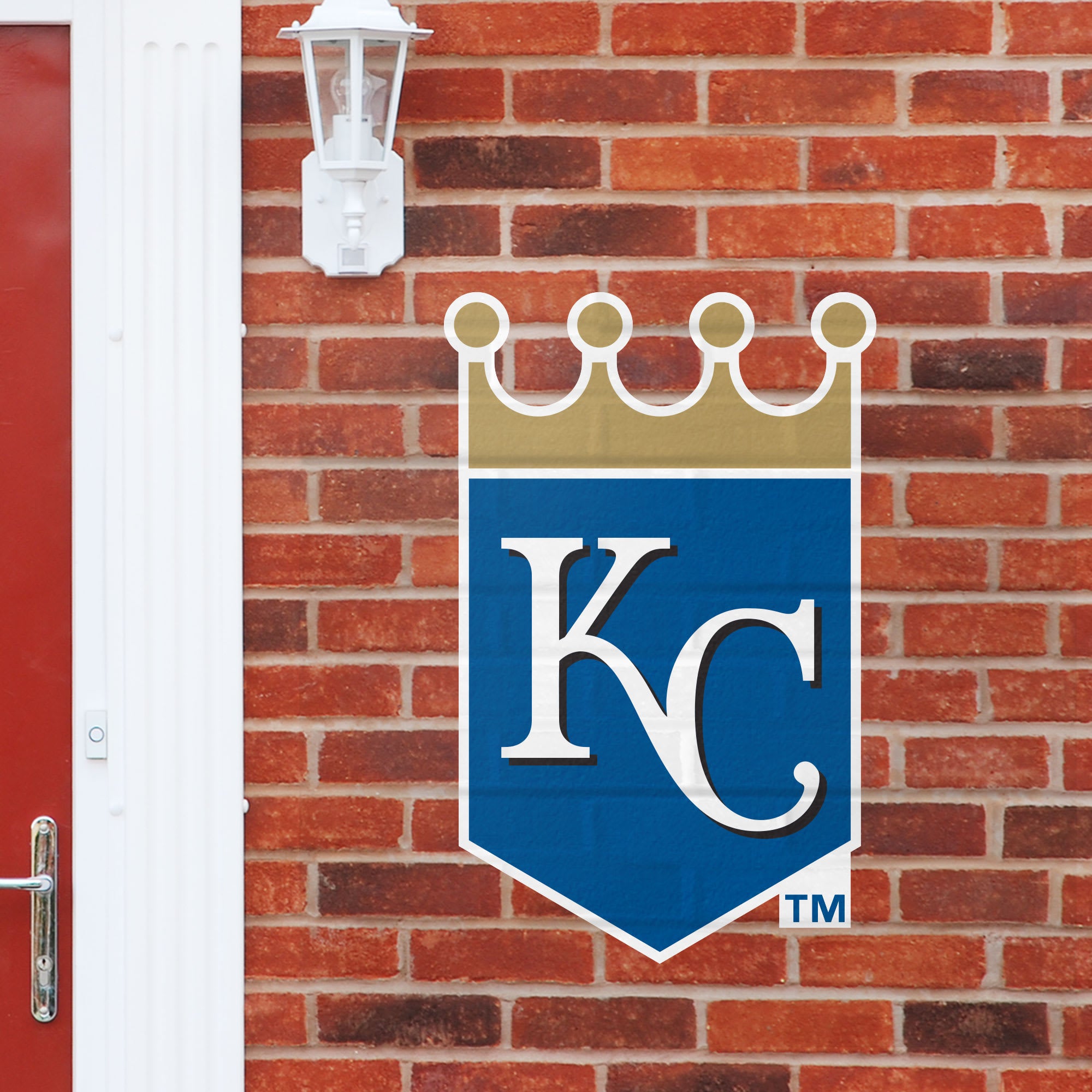 Kansas City Royals: Logo - Officially Licensed MLB Outdoor Graphic Giant Logo (30"W x 30"H) by Fathead | Wood/Aluminum