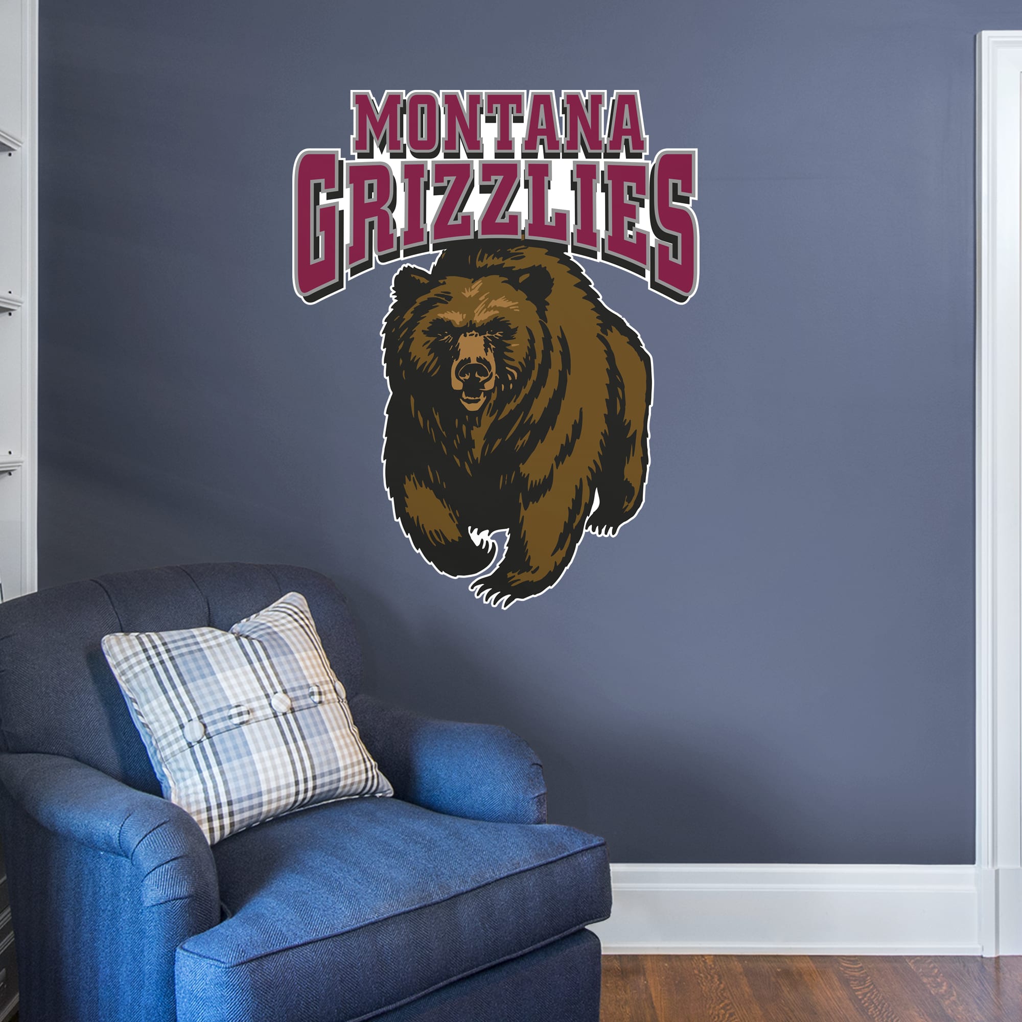 Montana Grizzlies: Logo - Officially Licensed Removable Wall Decal 38.0"W x 49.0"H by Fathead | Vinyl