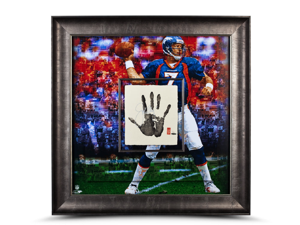 John Elway "Career" Tegata 36X36 - L25 - Framed Autograph by Fathead