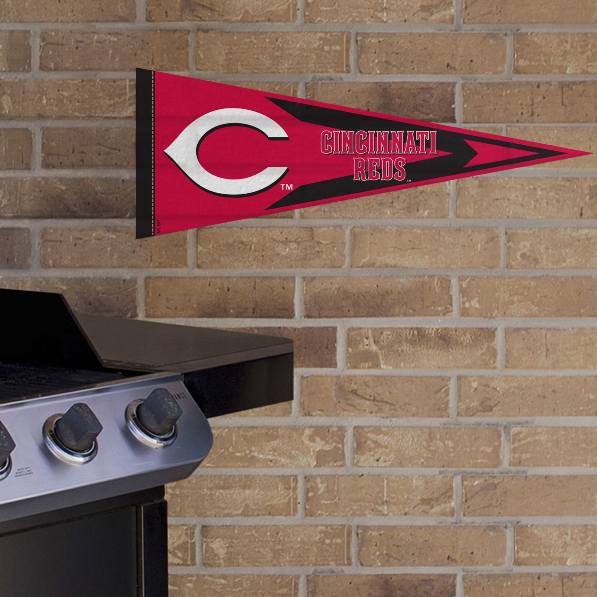 Cincinnati Reds: Pennant - Officially Licensed MLB Outdoor Graphic 24.0"W x 9.0"H by Fathead | Wood/Aluminum