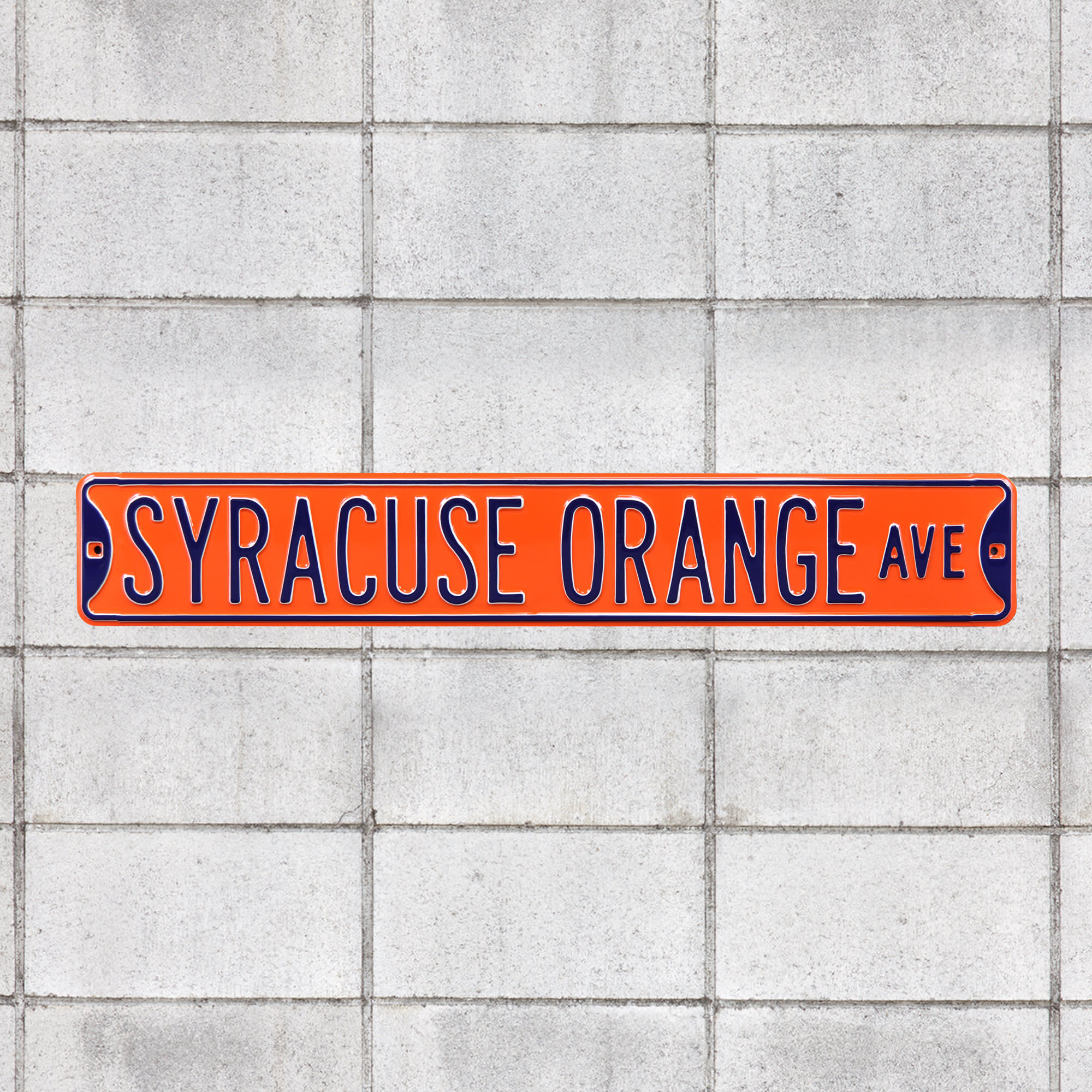 Syracuse Orange for Syracuse Orangemen: Syracuse Orange Avenue - Officially Licensed Metal Street Sign 36.0"W x 6.0"H by Fathead