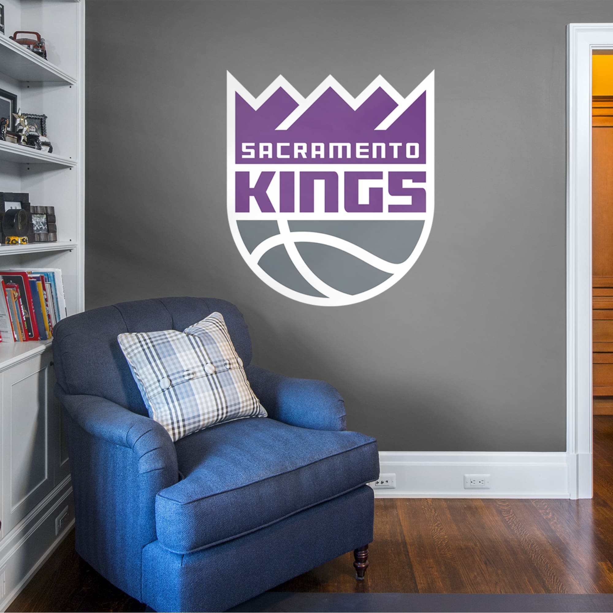 Sacramento Kings: Logo - Officially Licensed NBA Removable Wall Decal 38.0"W x 44.0"H by Fathead | Vinyl