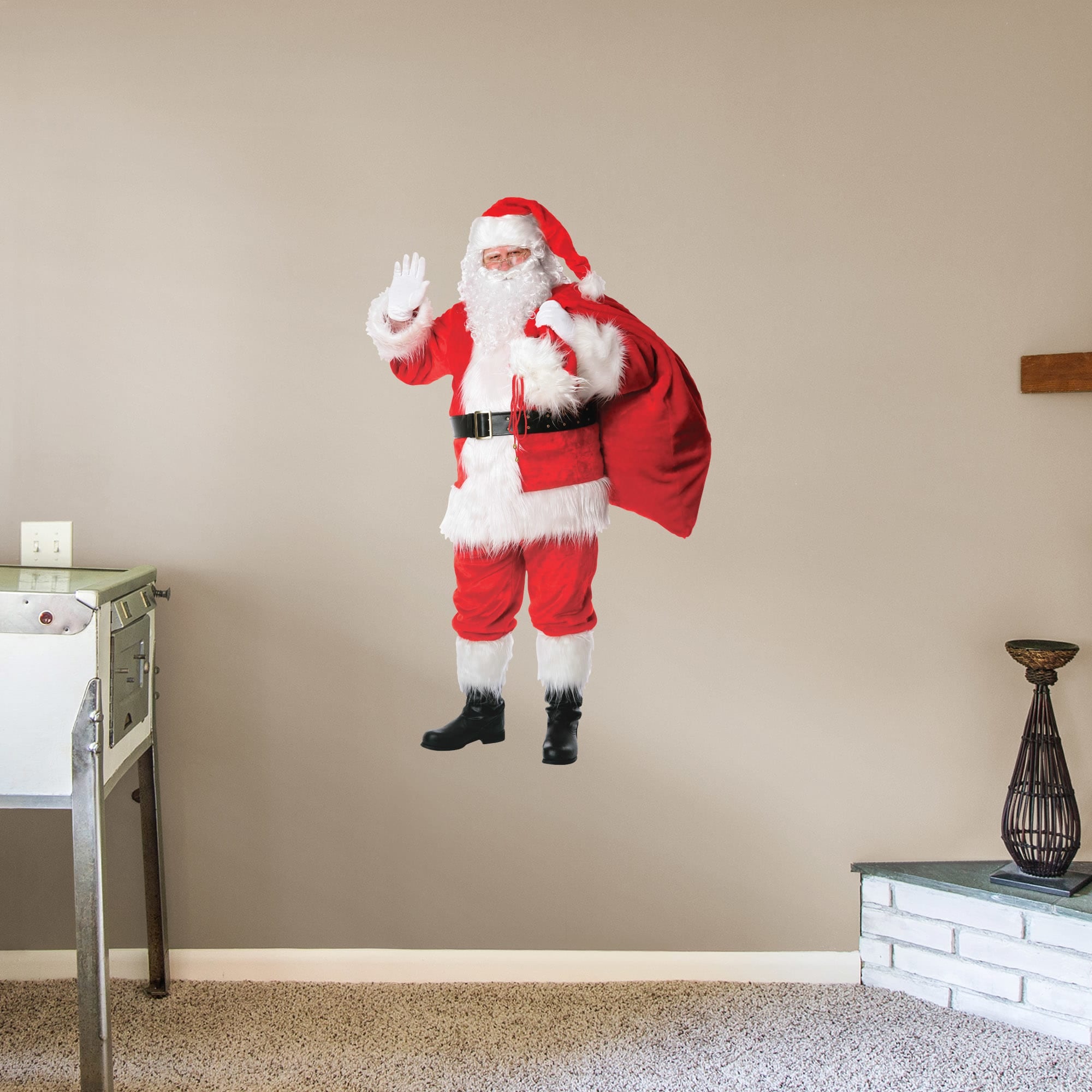 Santa Claus - Removable Wall Decal Giant Character + 2 Licensed Decals (31"W x 51"H) by Fathead | Vinyl