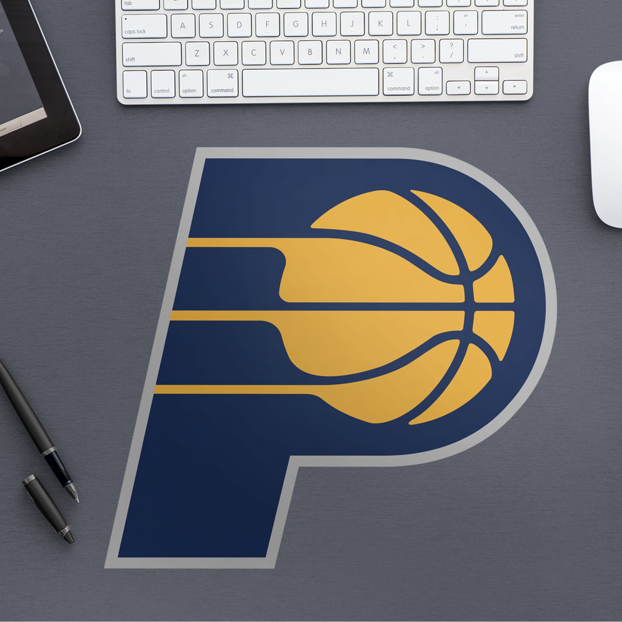 Indiana Pacers: Logo - Officially Licensed NBA Removable Wall Decal Large by Fathead | Vinyl