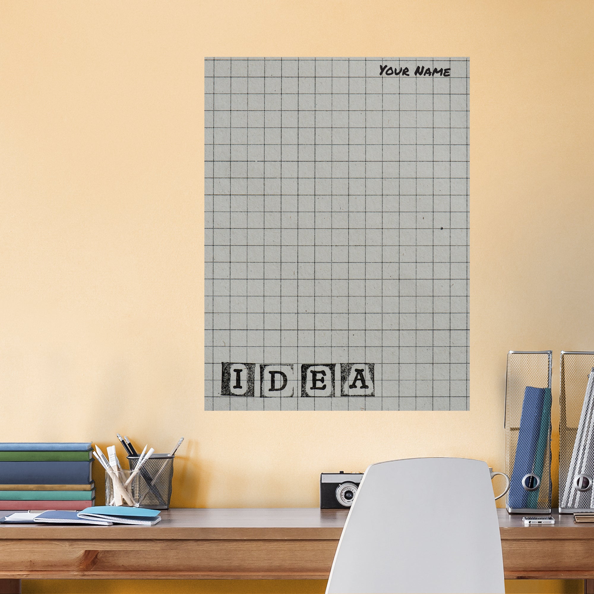 Personalized Dry Erase Boards Grid - Removable Wall Decal XL by Fathead | Vinyl