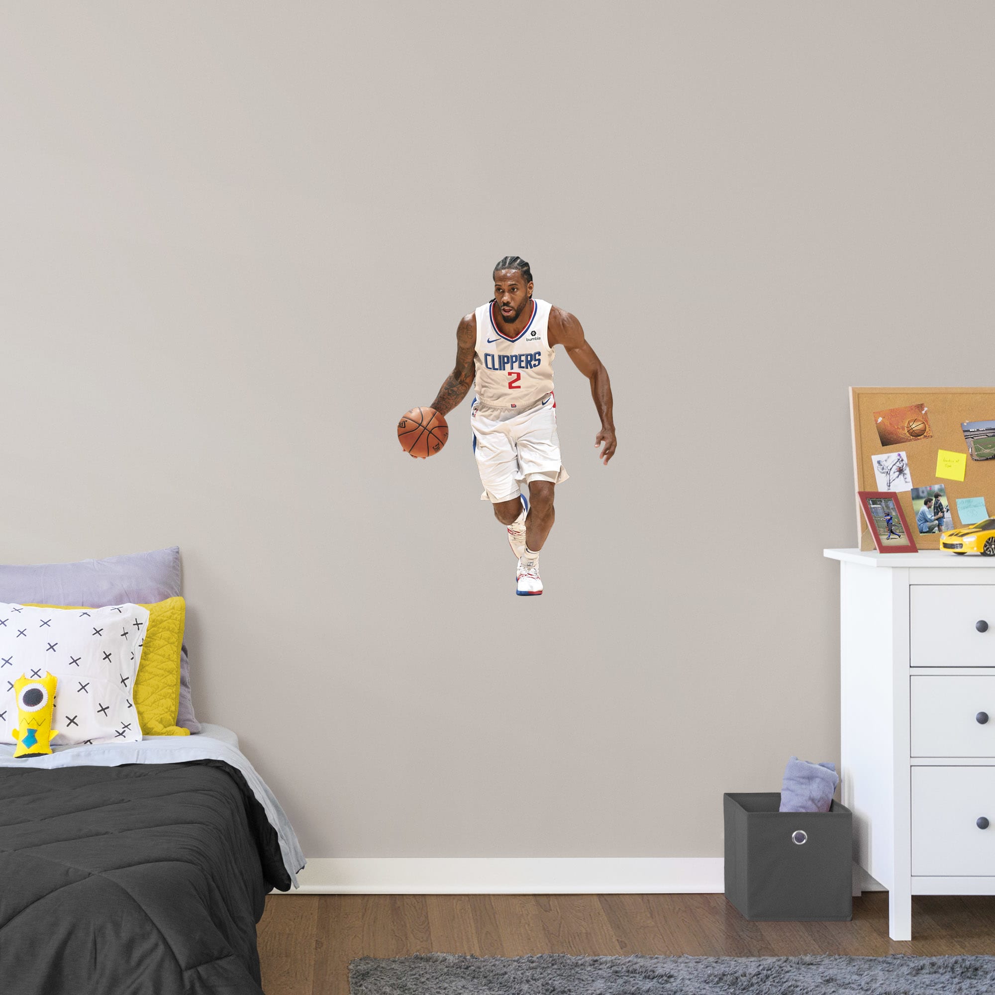 Kawhi Leonard for Los Angeles Clippers - Officially Licensed NBA Removable Wall Decal XL by Fathead | Vinyl