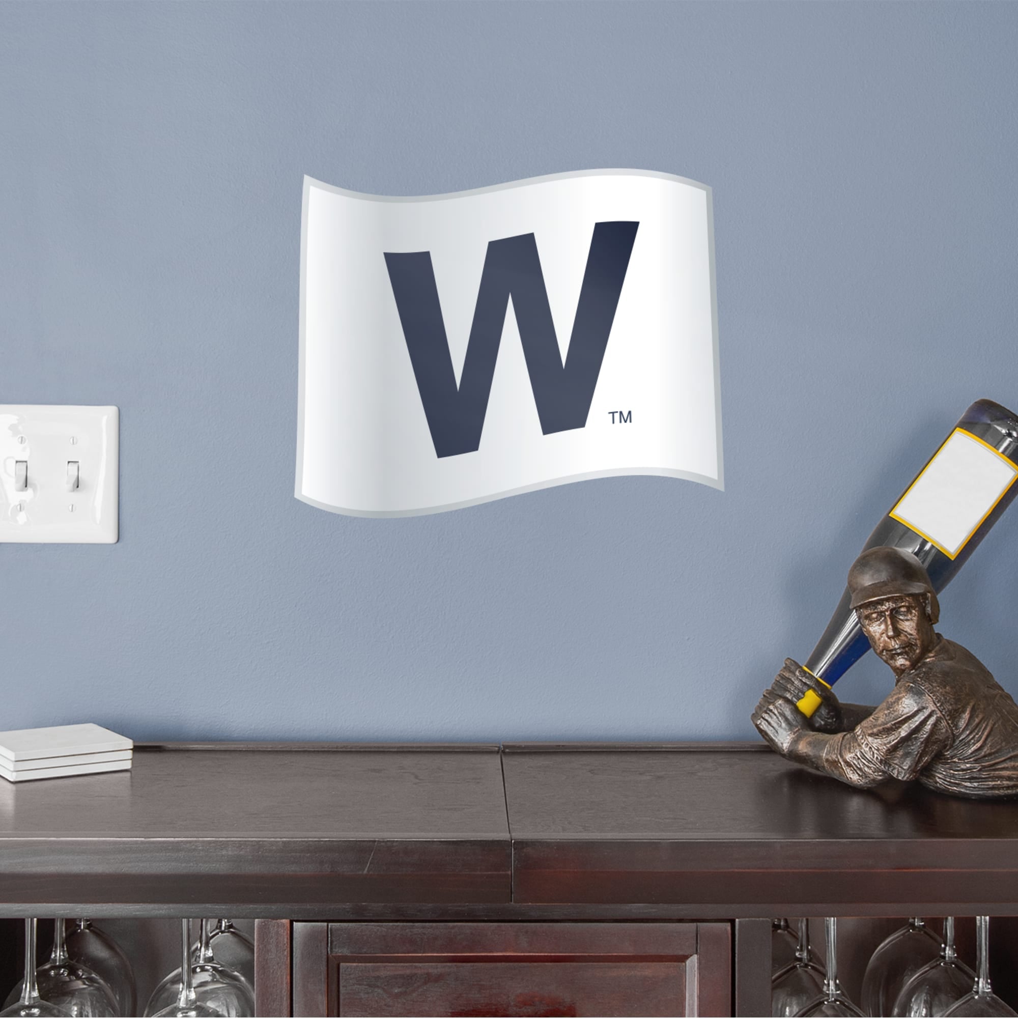 Chicago Cubs: "W" Flag - Officially Licensed MLB Removable Wall Decal Large by Fathead | Vinyl