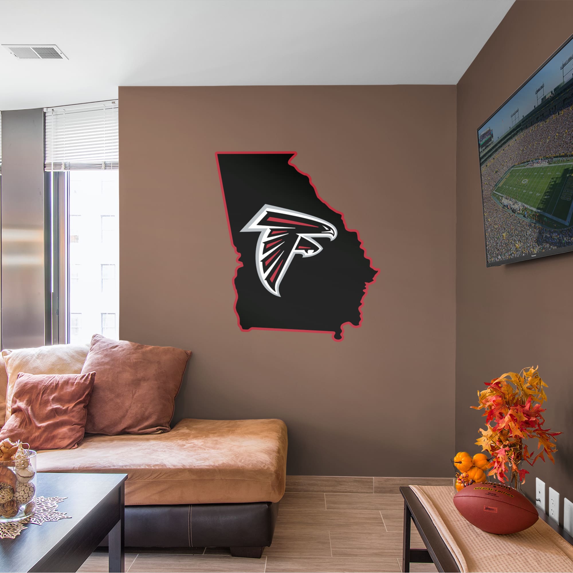 Atlanta Falcons: State of Georgia - Officially Licensed NFL Removable Wall Decal 41.0"W x 45.0"H by Fathead | Vinyl