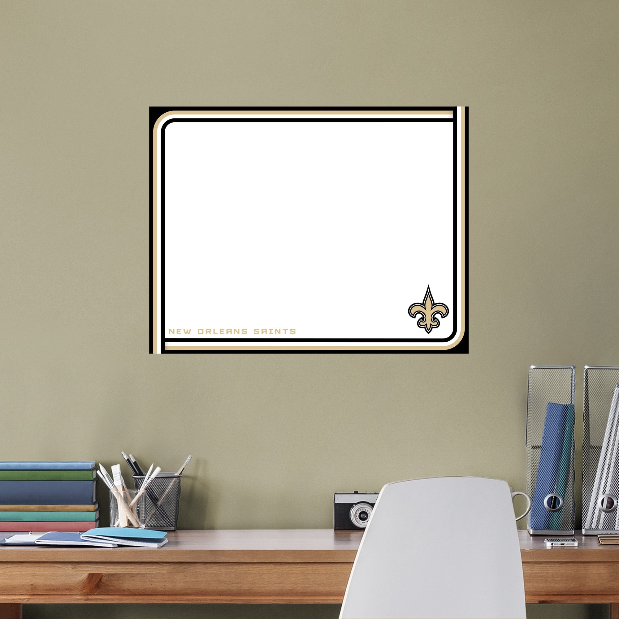 New Orleans Saints: Dry Erase Whiteboard - Officially Licensed NFL Removable Wall Decal XL by Fathead | Vinyl
